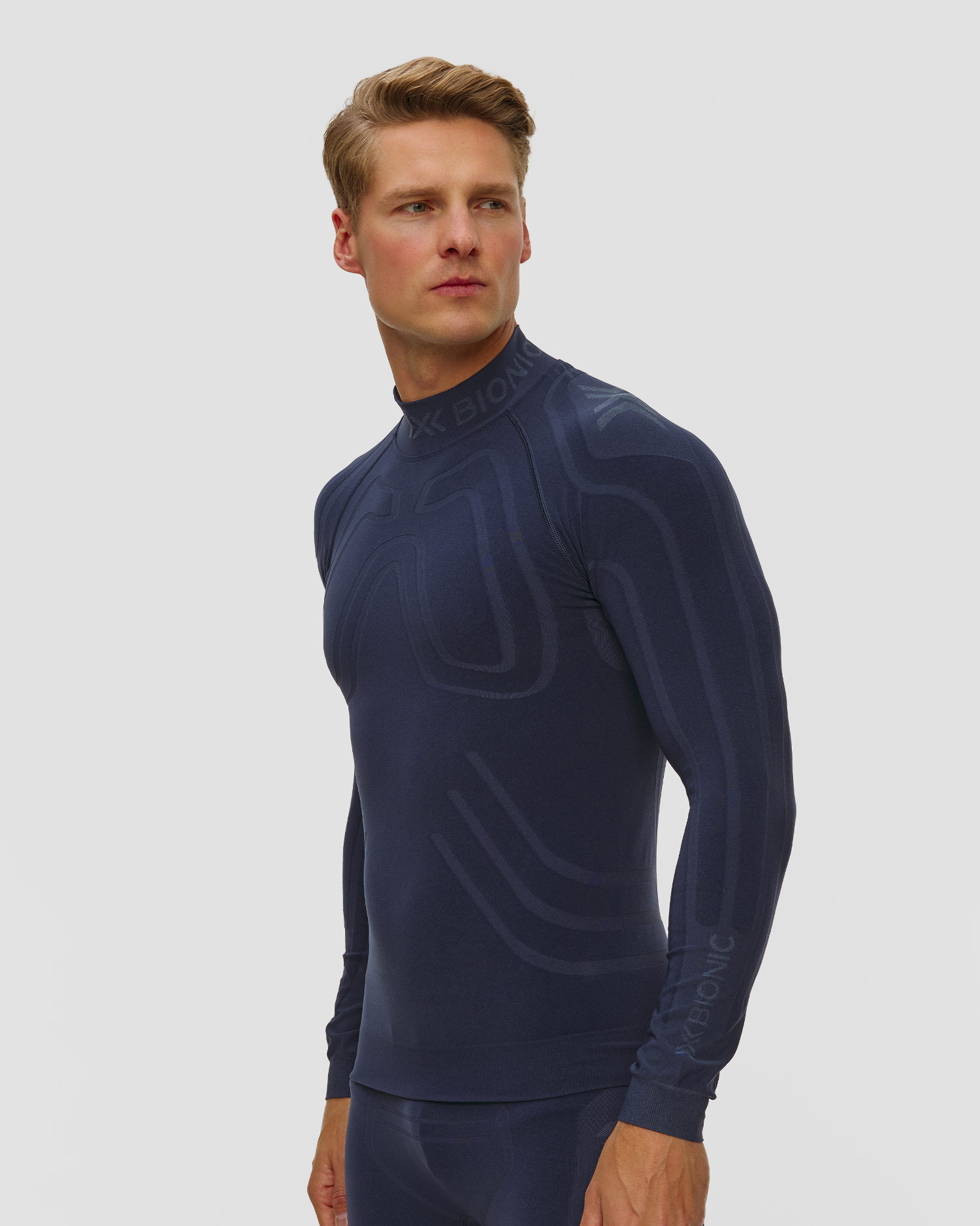 Tricou termoactiv cu mânecă lungă pentru bărbați X-Bionic Heatloop Shirt LS bleumarin