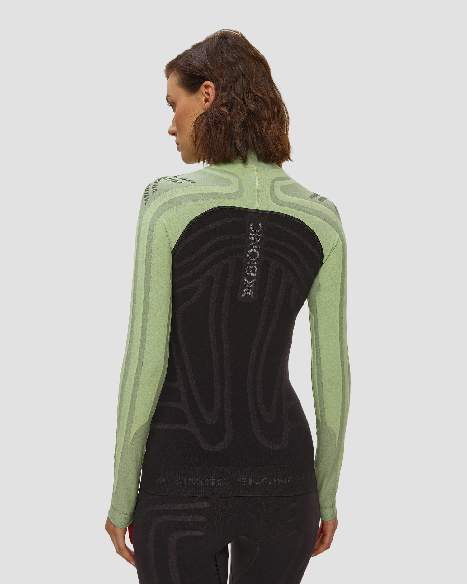 Longsleeve termoaktywny damski X-Bionic Heatloop Shirt LS czarno-zielony