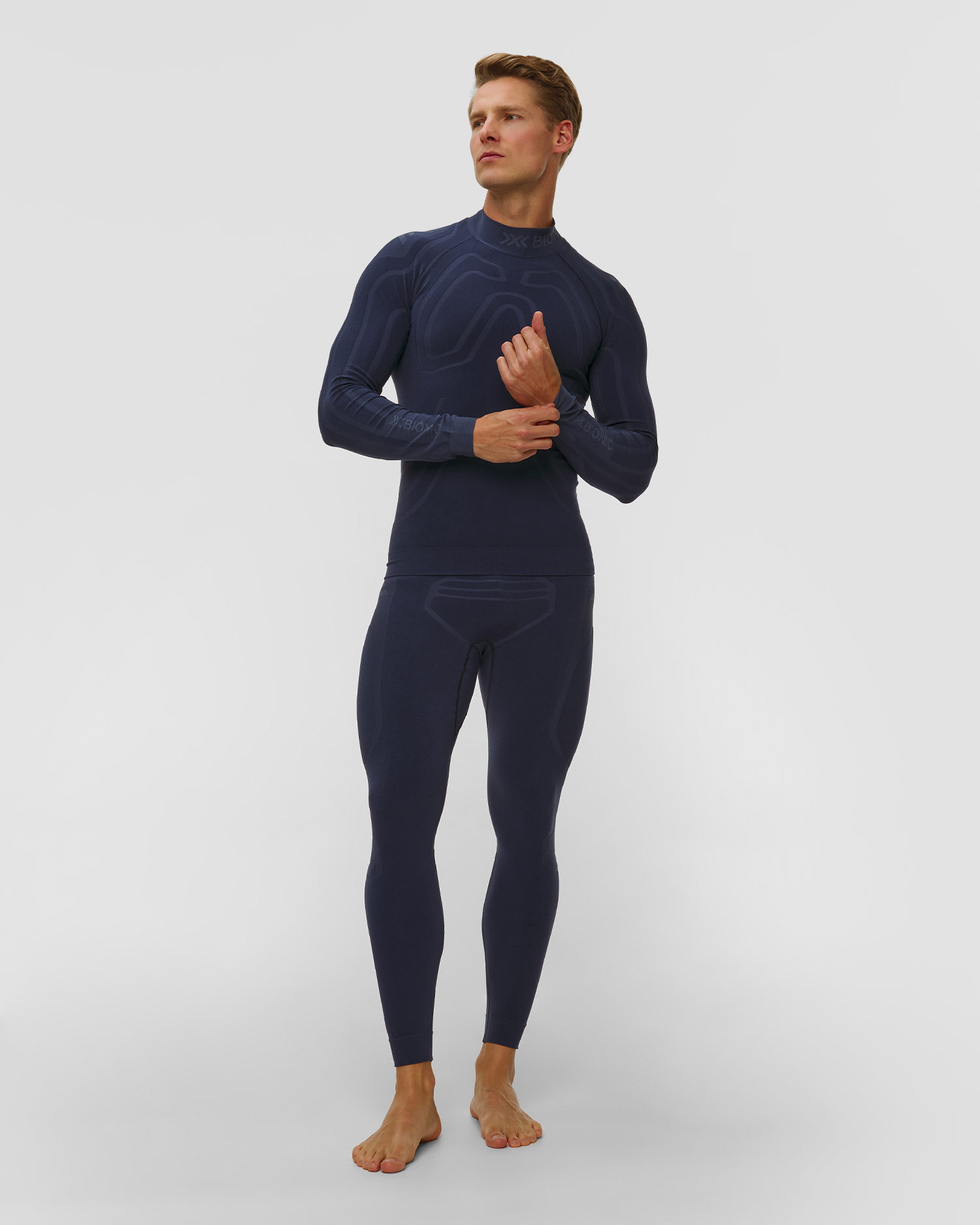 Leginsy termoaktywne męskie X-Bionic Heatloop Pants granatowe