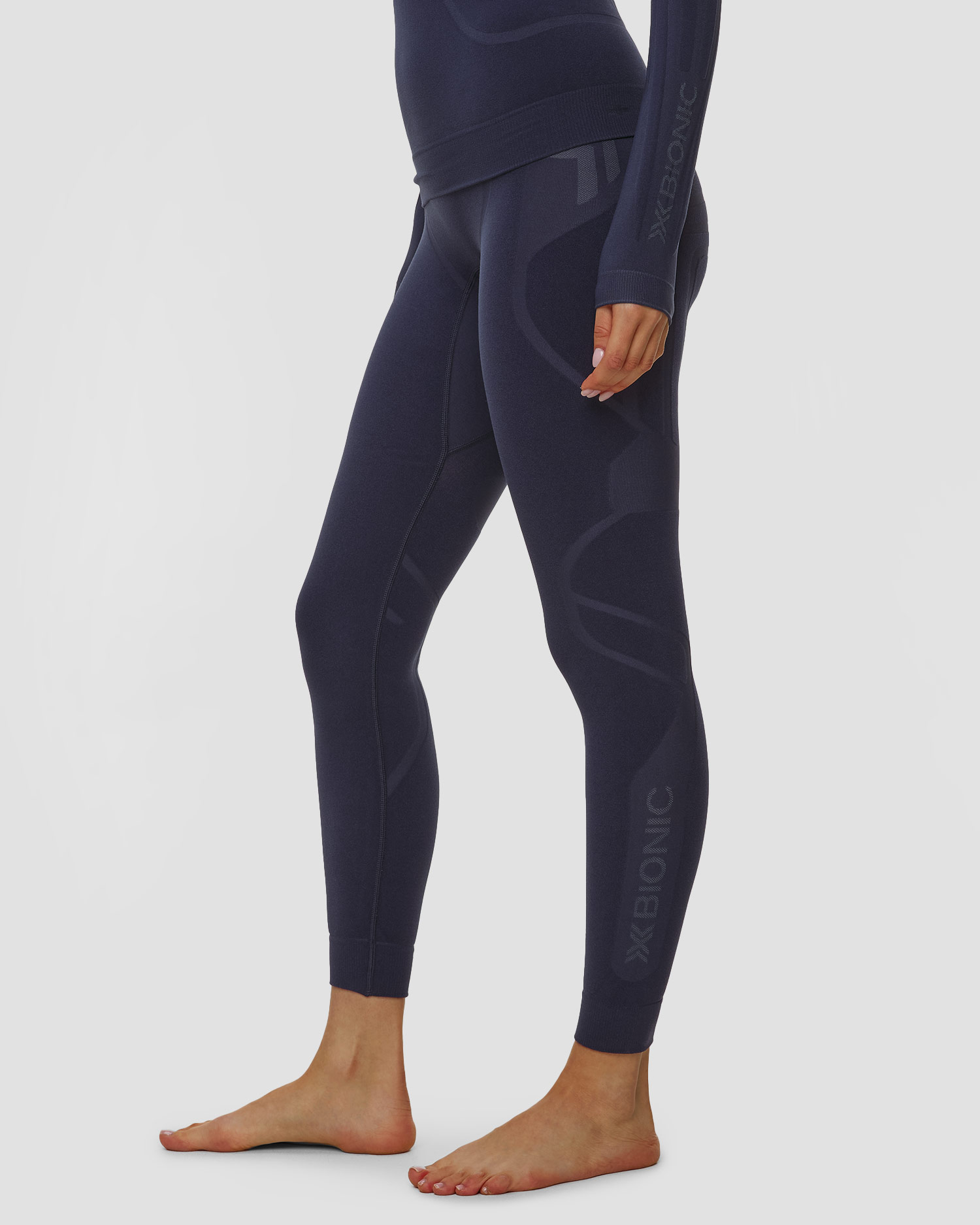 Leginsy termoaktywne damskie X-Bionic Heatloop Pants granatowe
