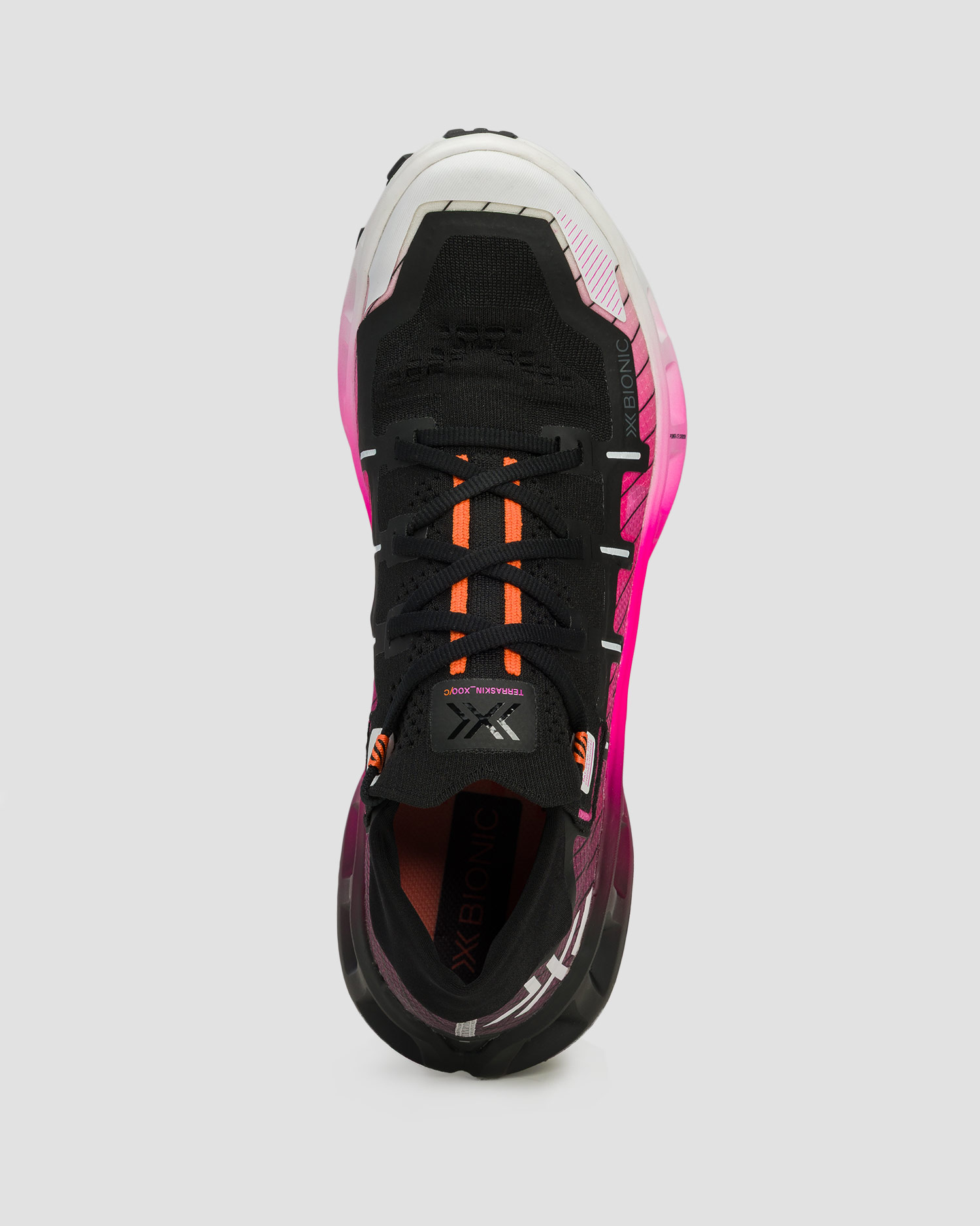 Scarpe da corsa trail unisex X-Bionic Terraskin X00/C nero-rosa-bianco + calzini tecnici