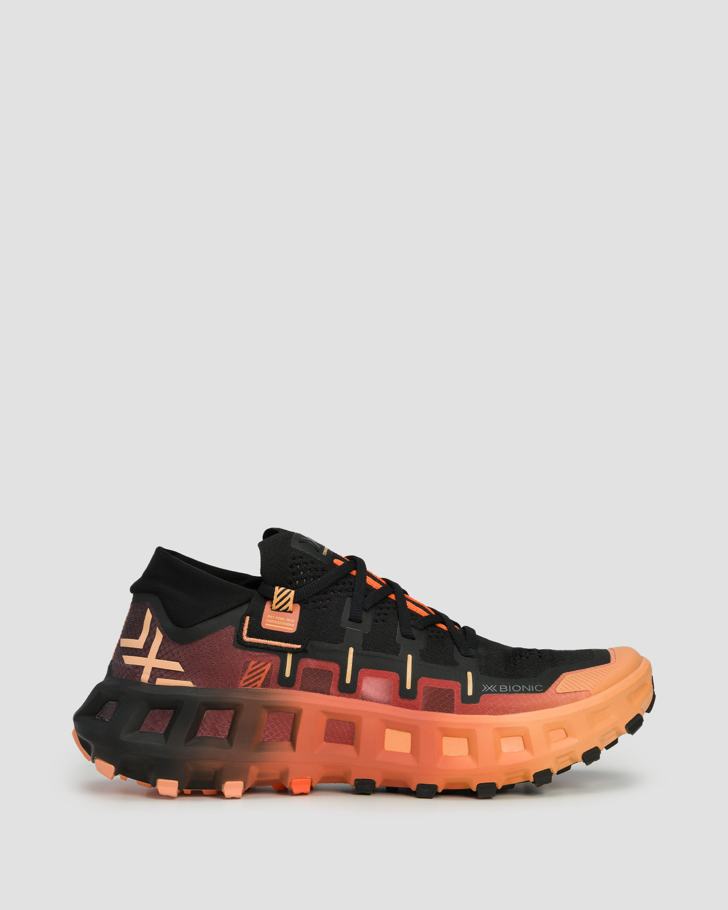 Scarpe da corsa trail unisex X-Bionic Terraskin X01 nero-arancione + calzini tecnici