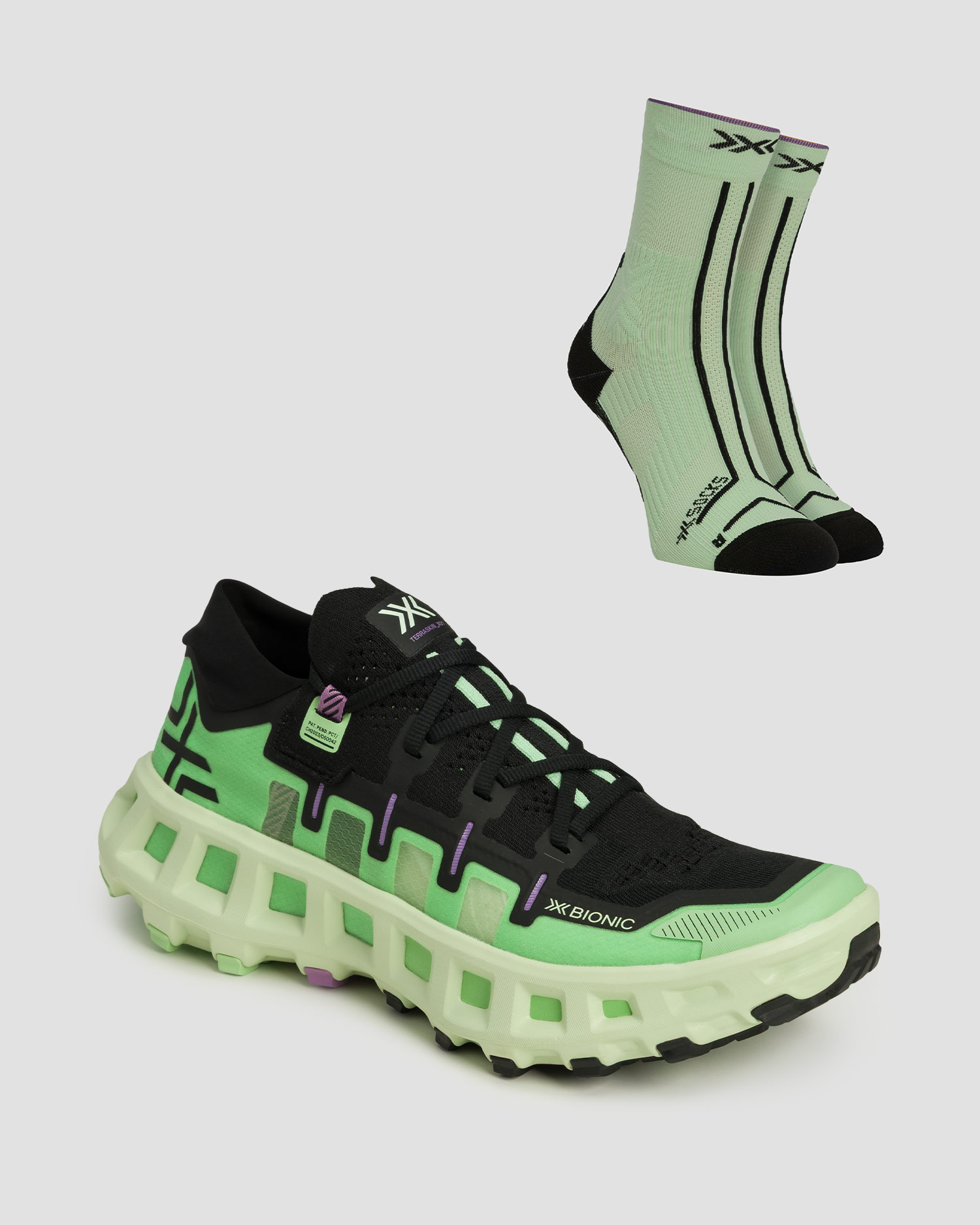 Pantofi de alergare trail unisex X-Bionic Terraskin X01 + sosete tehnice