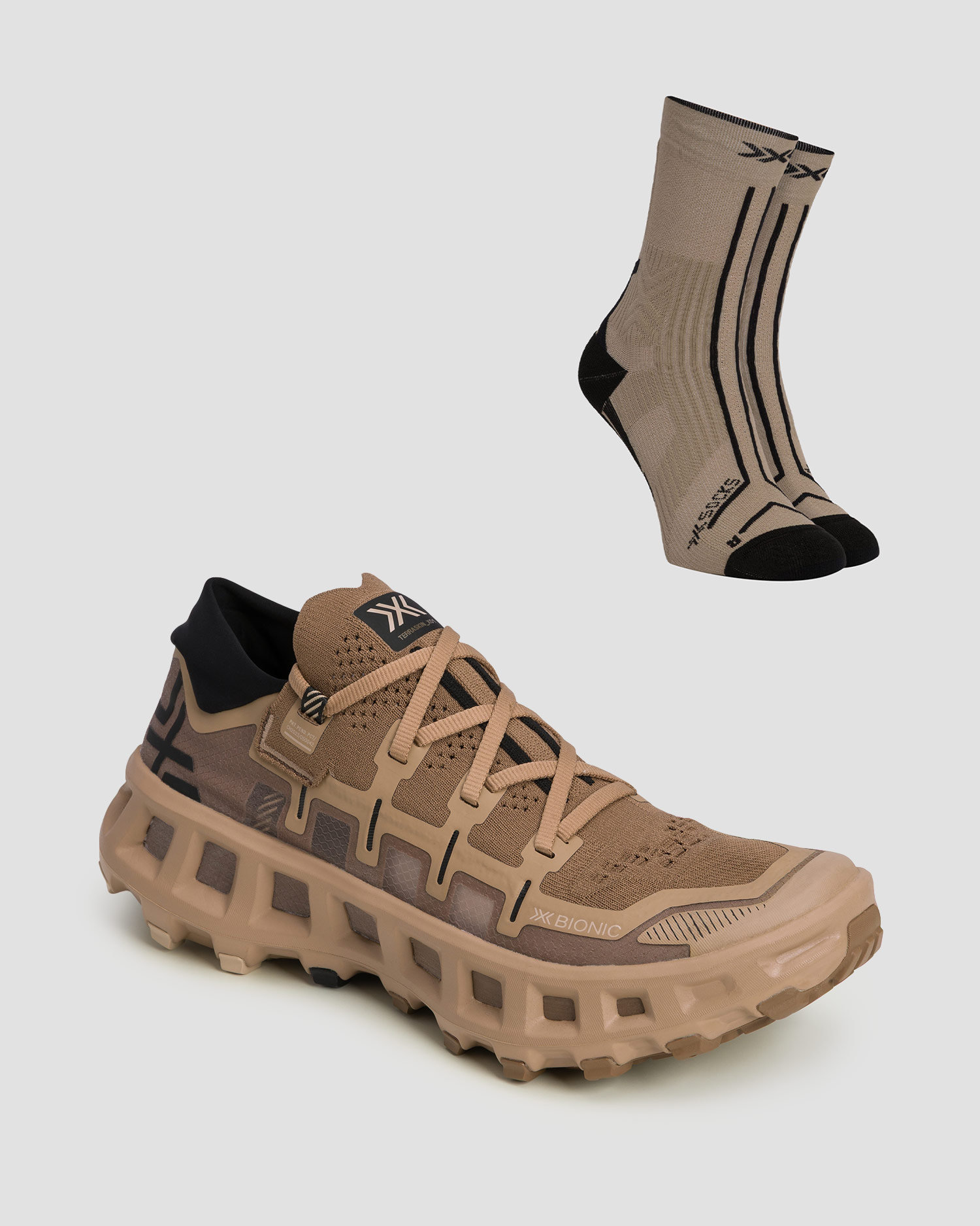 Buty unisex X-Bionic TERRASKIN X01 SAND/DARK SAND, Kolor/Wzór: Beżowy