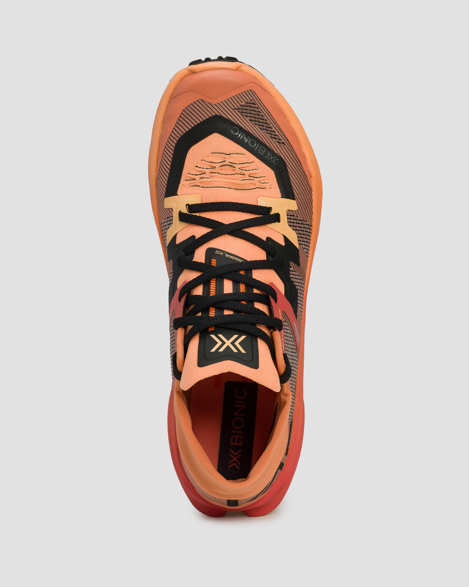 Scarpe da corsa trail unisex X-Bionic Terraskin X02 nero-arancione + calzini tecnici