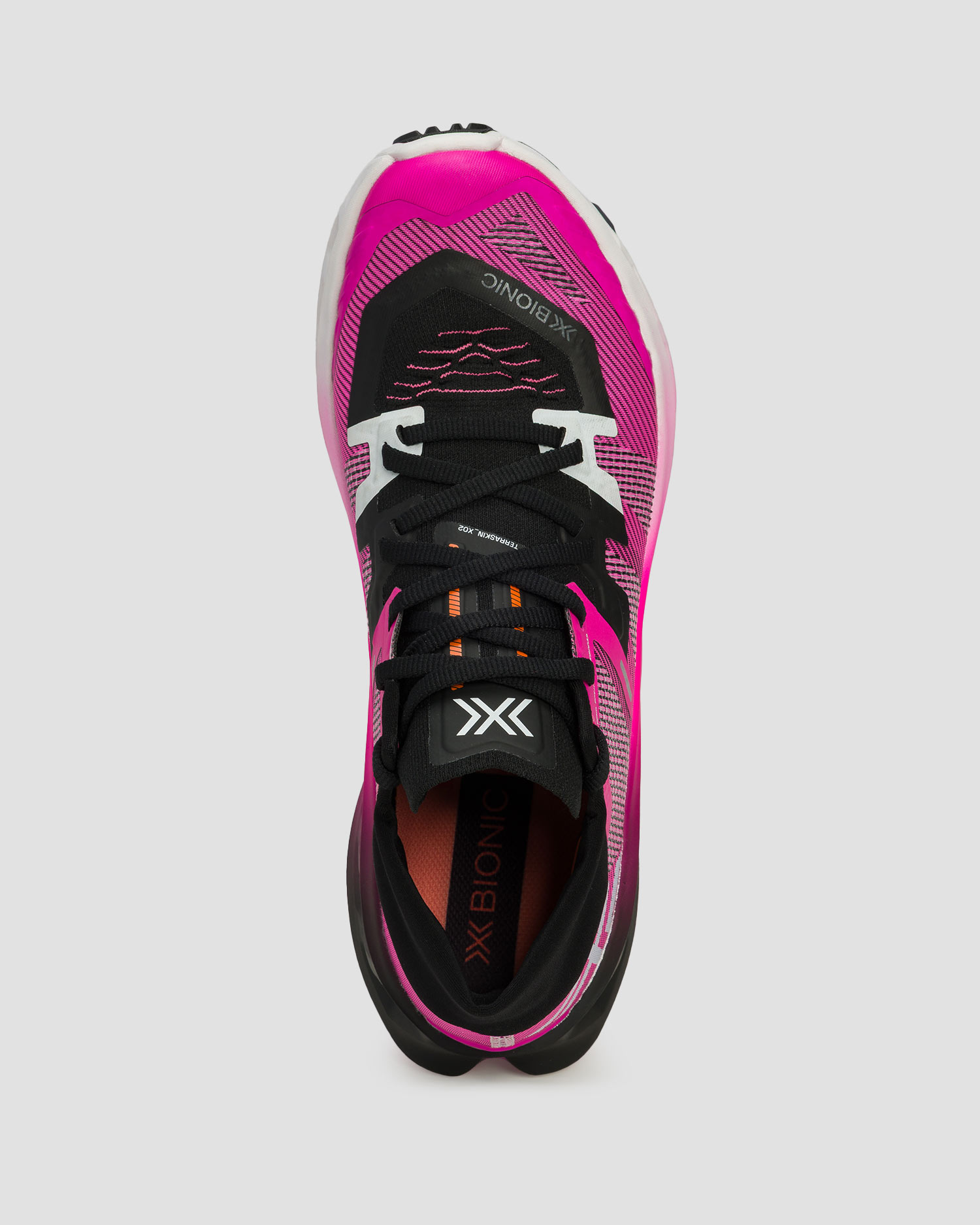 Pantofi de alergare trail unisex X-Bionic Terraskin X02 roz-negru + șosete tehnice