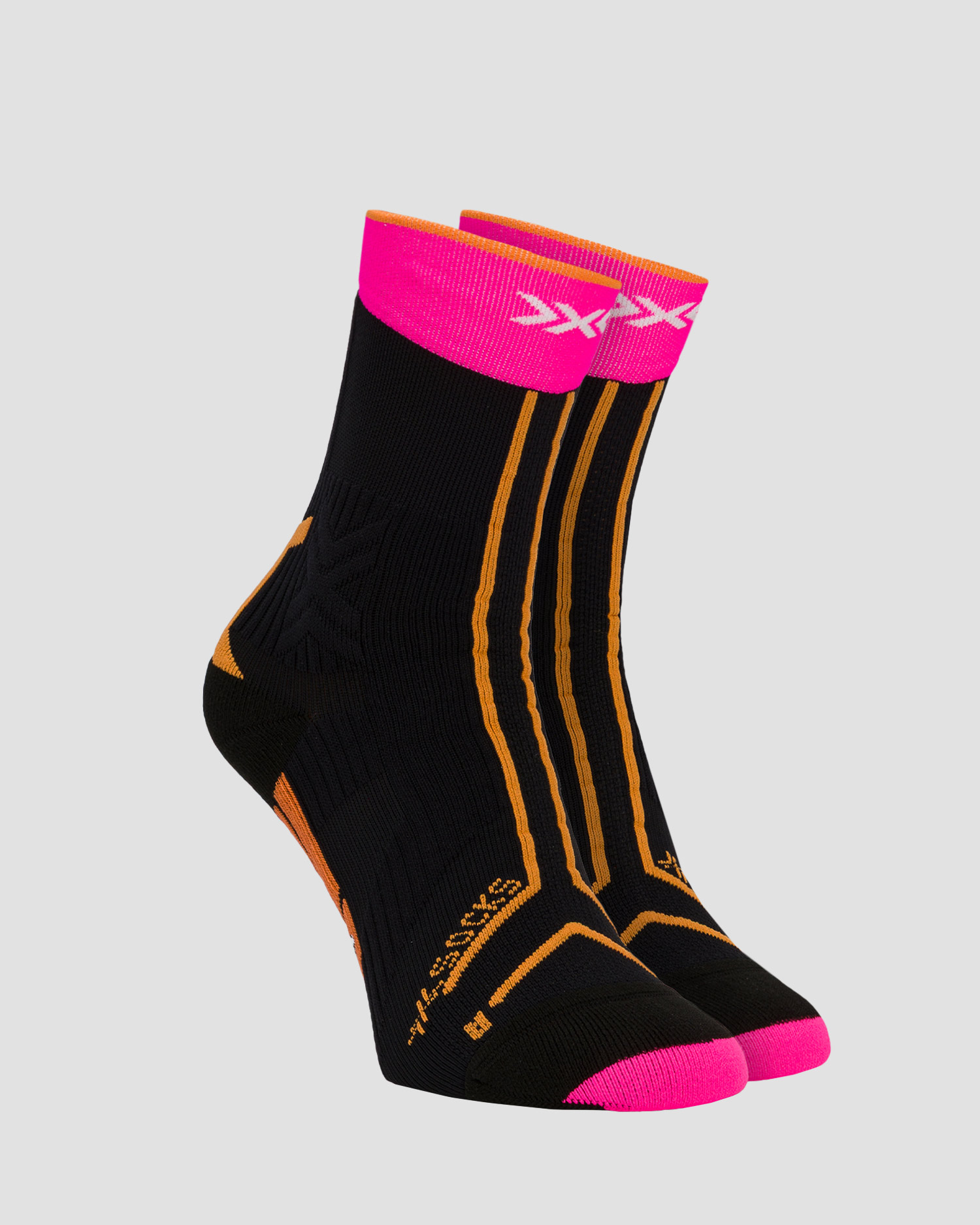 Pantofi de alergare trail unisex X-Bionic Terraskin X02 roz-negru + șosete tehnice