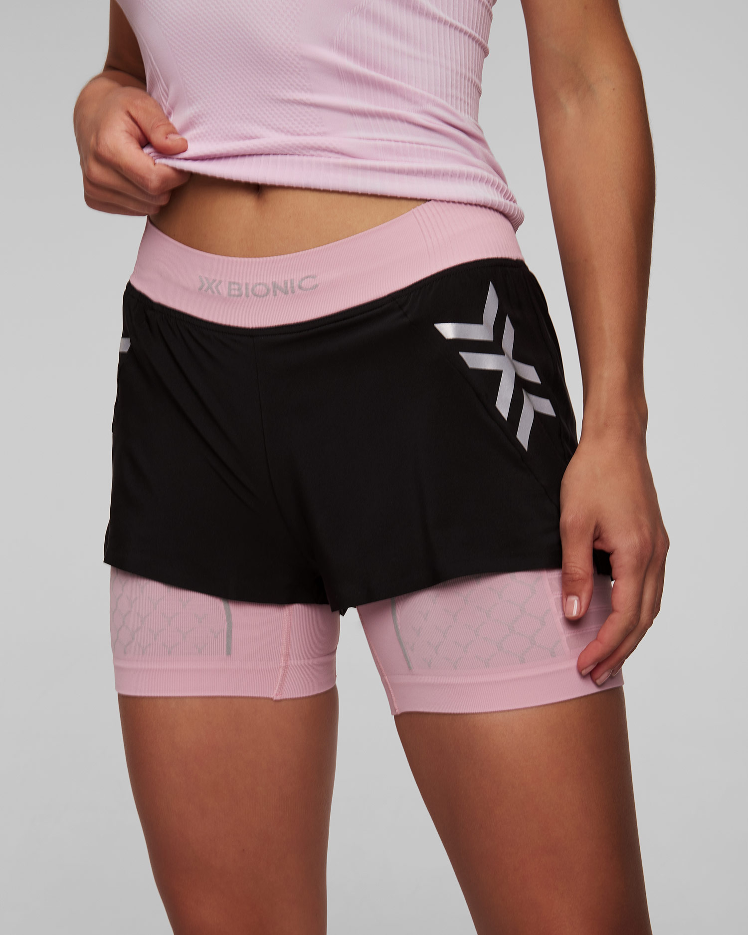 Spodenki biegowe damskie X-Bionic Twyce Race 2in1 Shorts