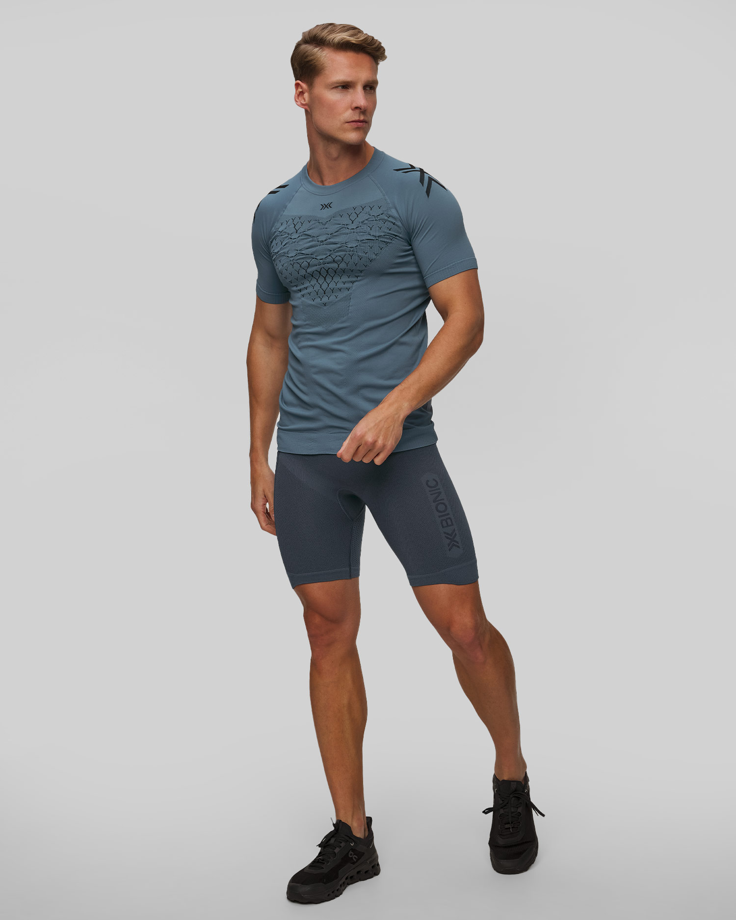 Koszulka biegowa męska X-Bionic Twyce Run Shirt niebieska