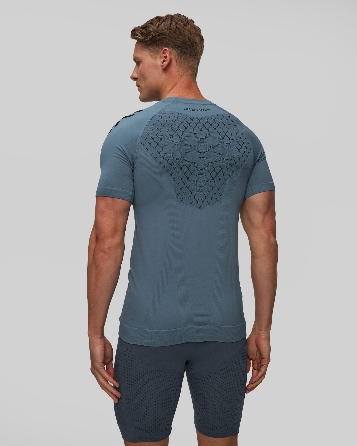 Pánske bežecké tričko X-Bionic Twyce Run Shirt bledomodré