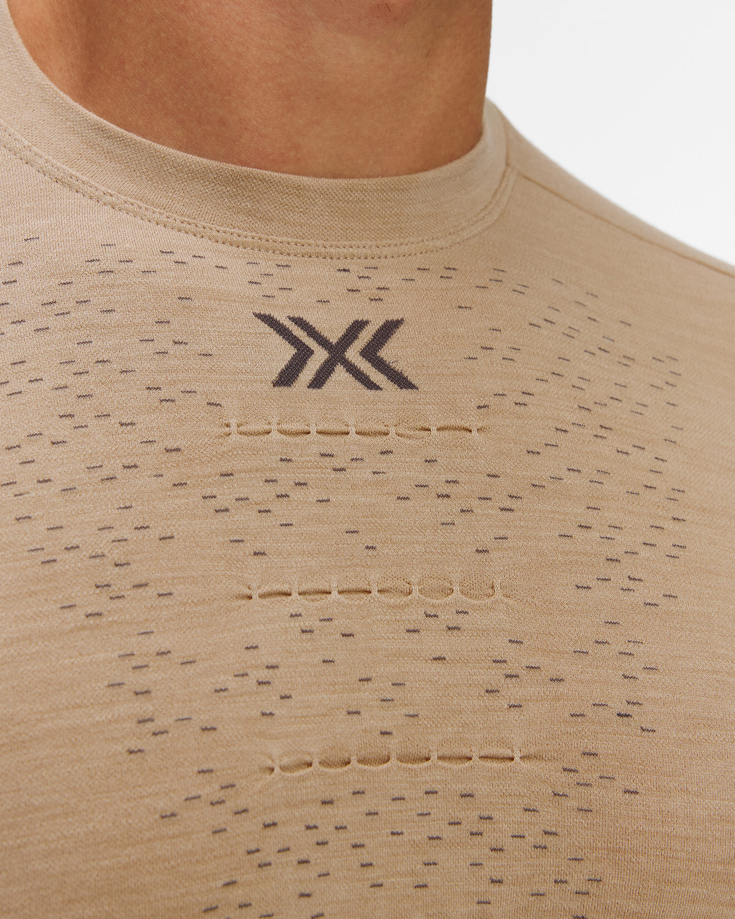 Tricou temoactiv cu mânecă lungă pentru bărbați X-Bionic Mightywool Shirt LS bej