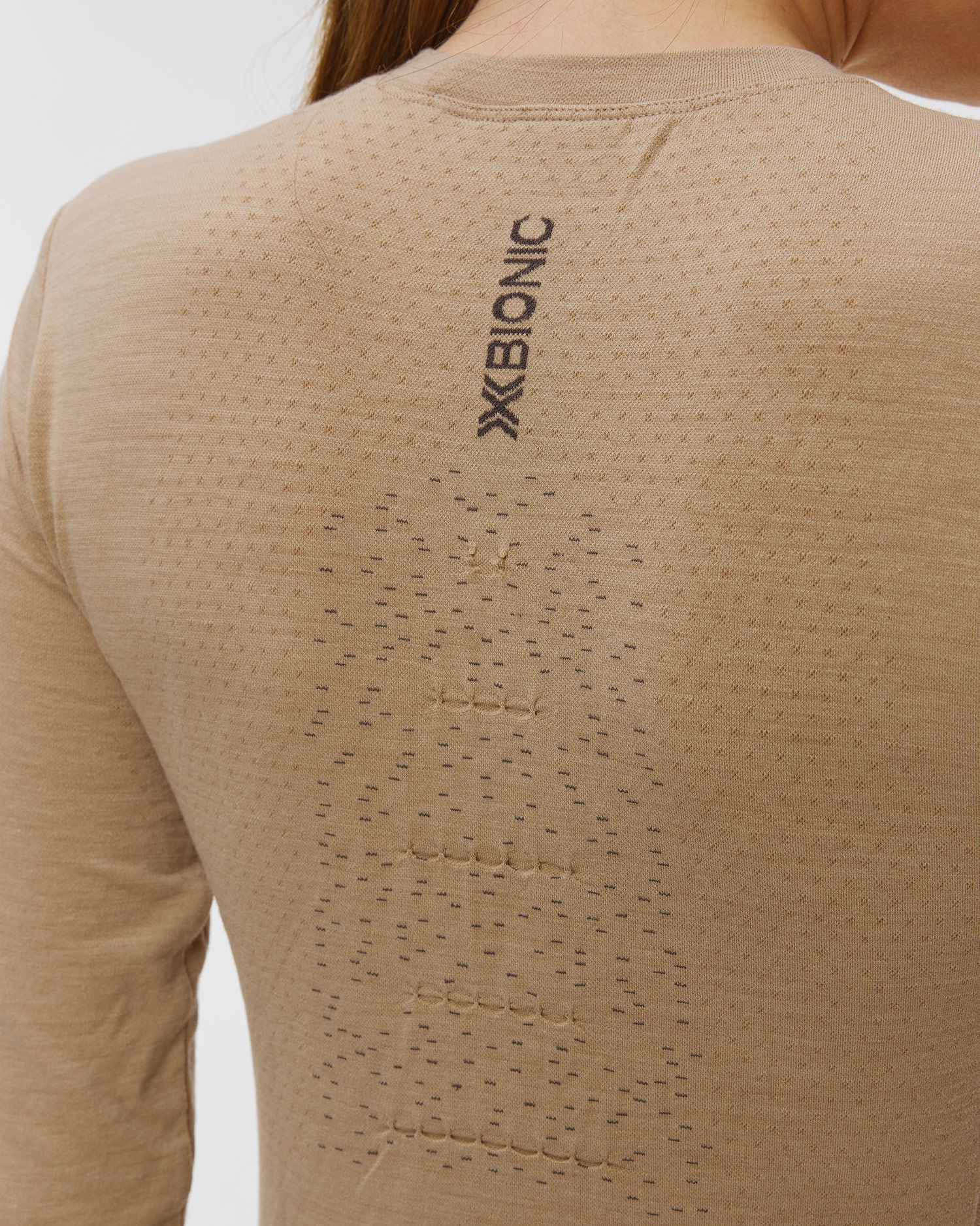 Longsleeve damski X-Bionic Mightywool Shirt LS beżowy