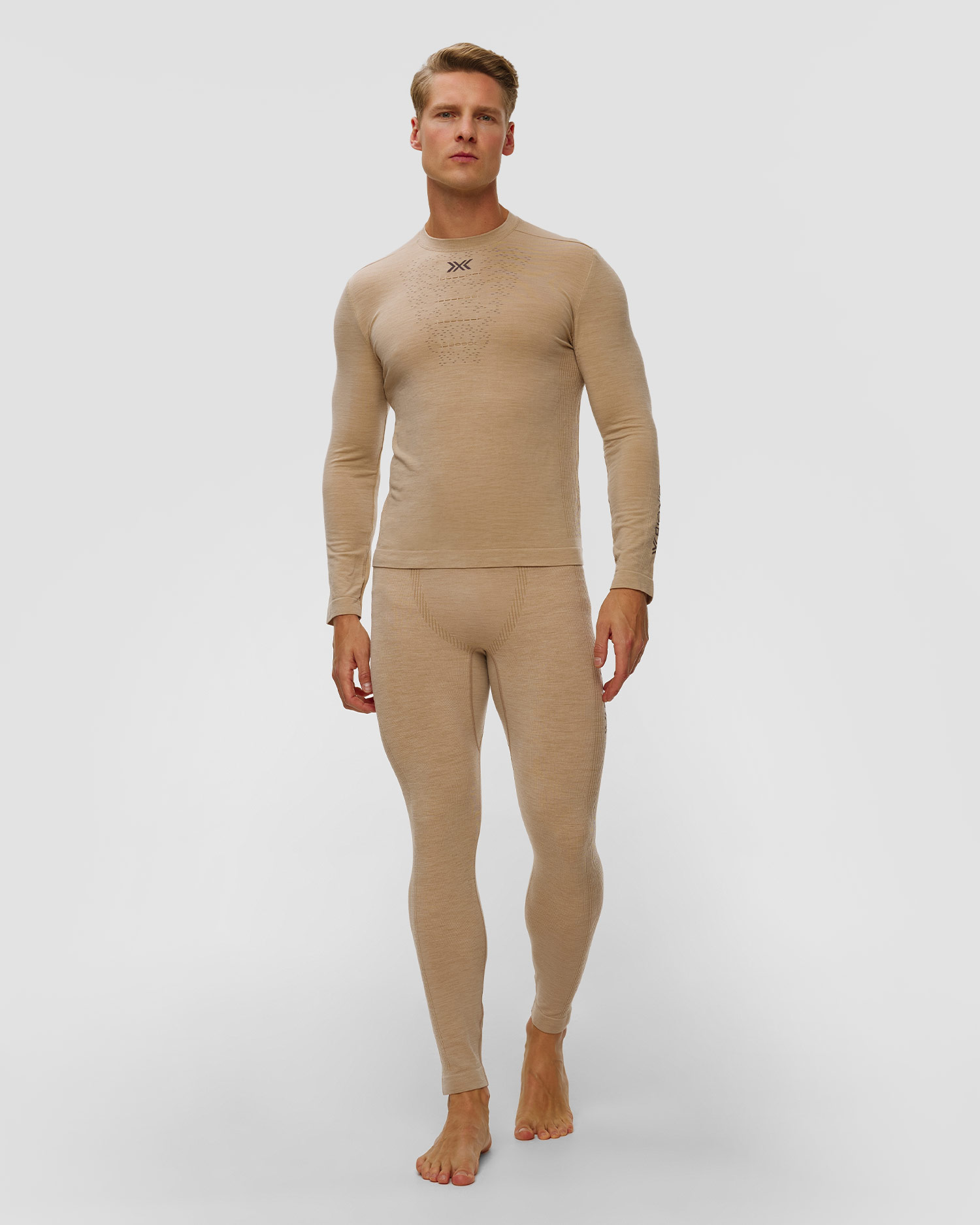 Leginsy termoaktywne męskie X-Bionic Mightywool Pants beżowe