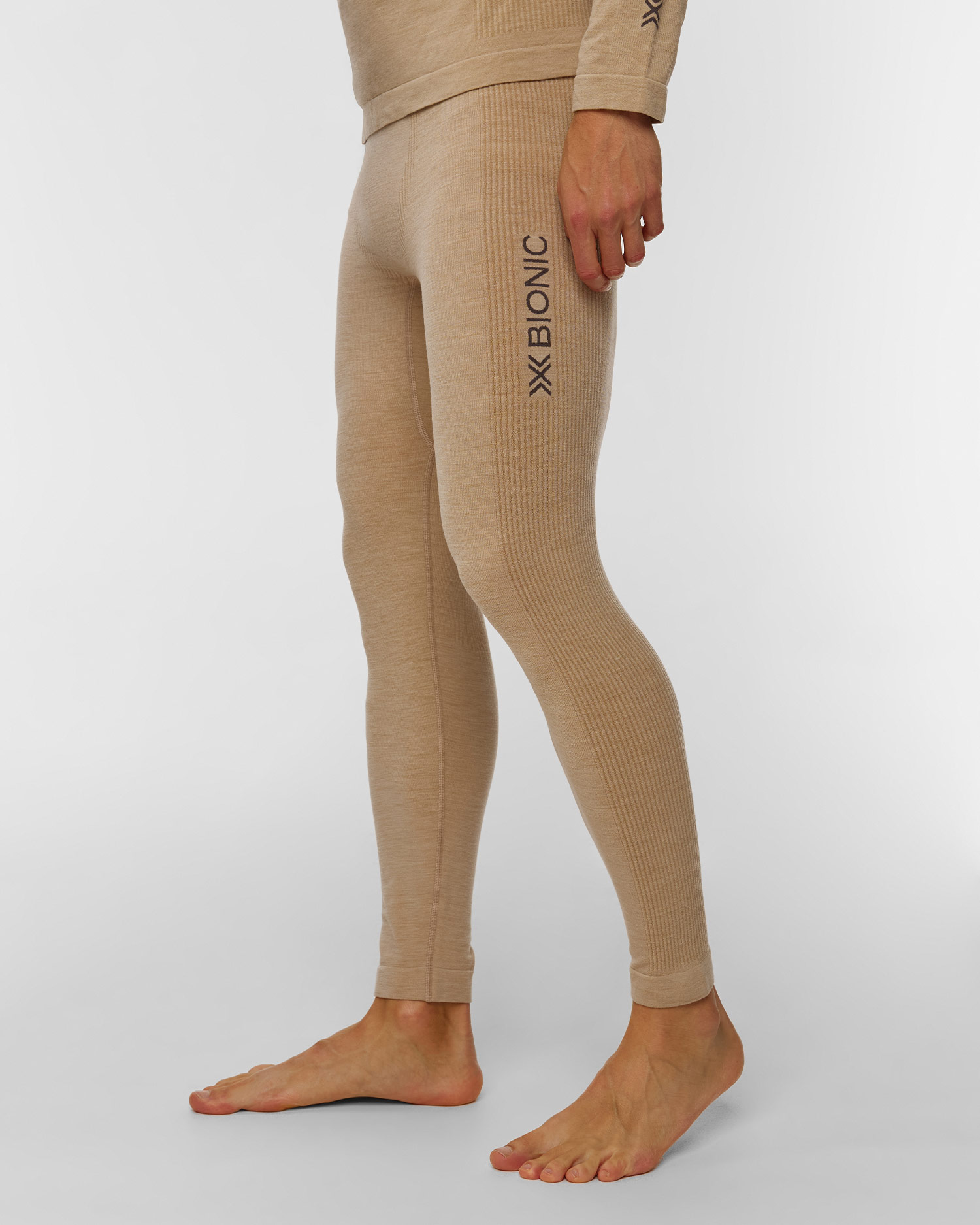 Leginsy termoaktywne męskie X-Bionic Mightywool Pants beżowe