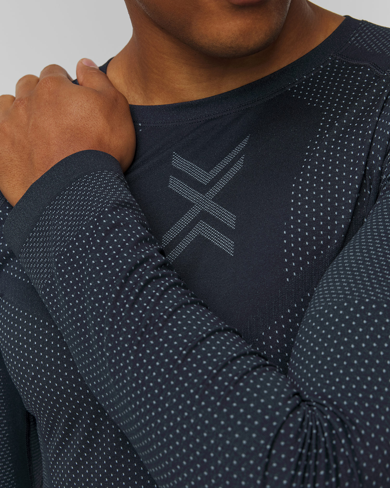 Tricou de alergare cu mânecă lungă pentru bărbați X-Bionic Xceed Run Shirt LS bleumarin