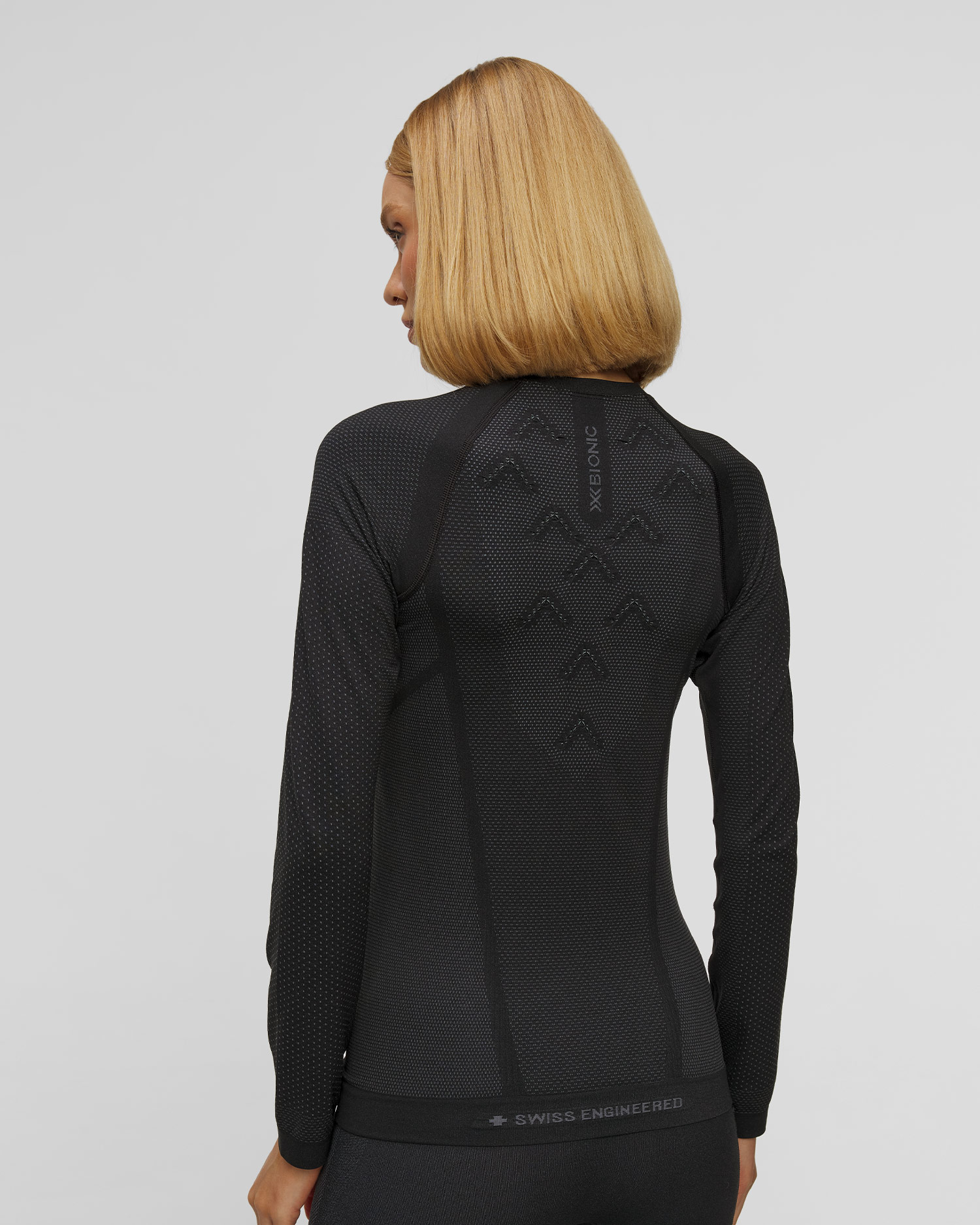 Longsleeve biegowy damski X-Bionic Xceed Run Shirt LS czarno-szary