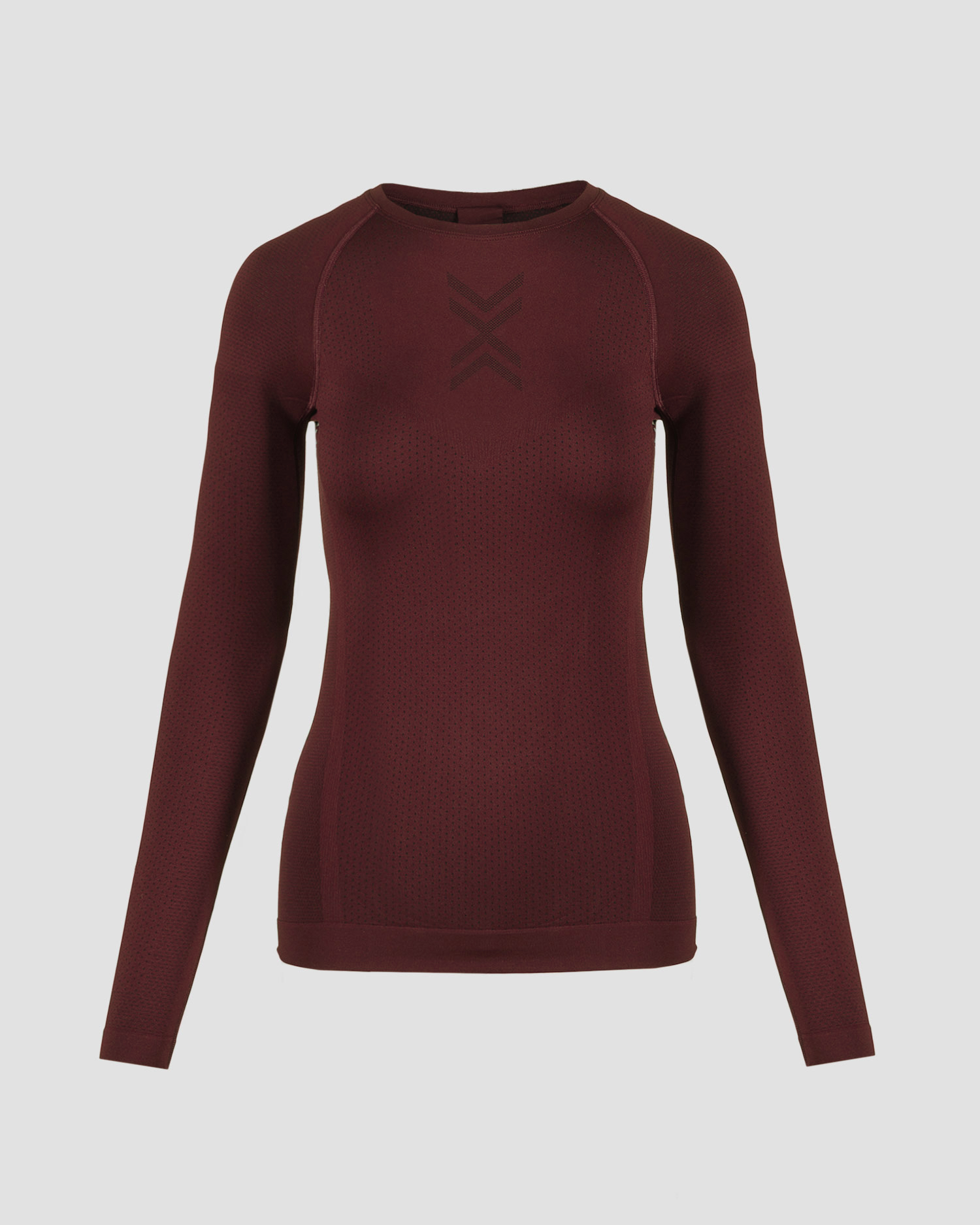 Longsleeve biegowy damski X-Bionic Xceed Run Shirt LS bordowy