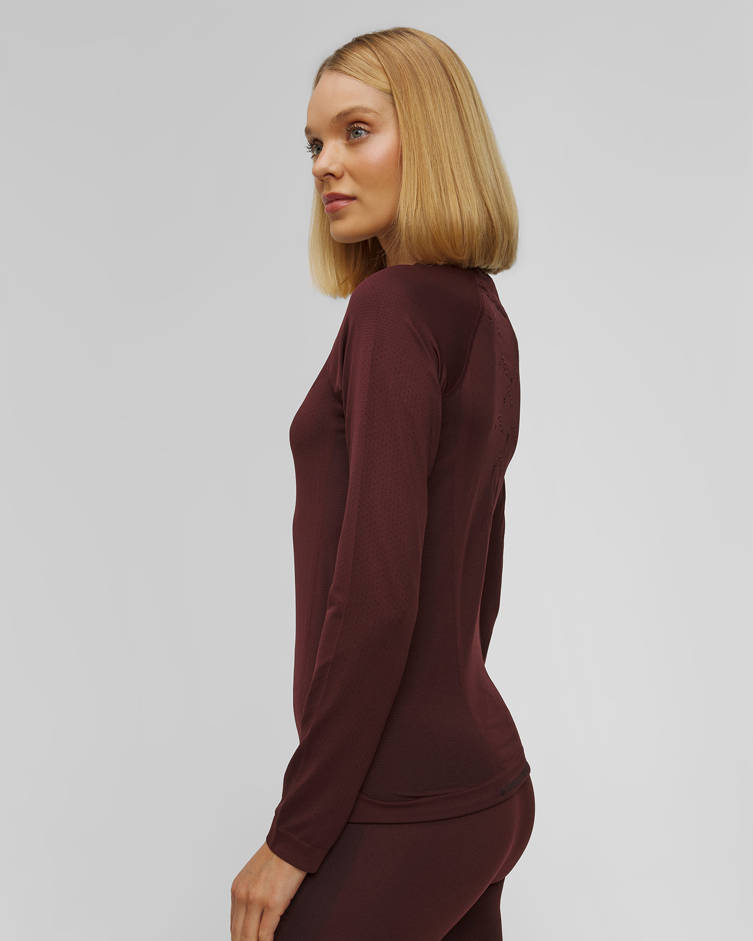 Longsleeve biegowy damski X-Bionic Xceed Run Shirt LS bordowy