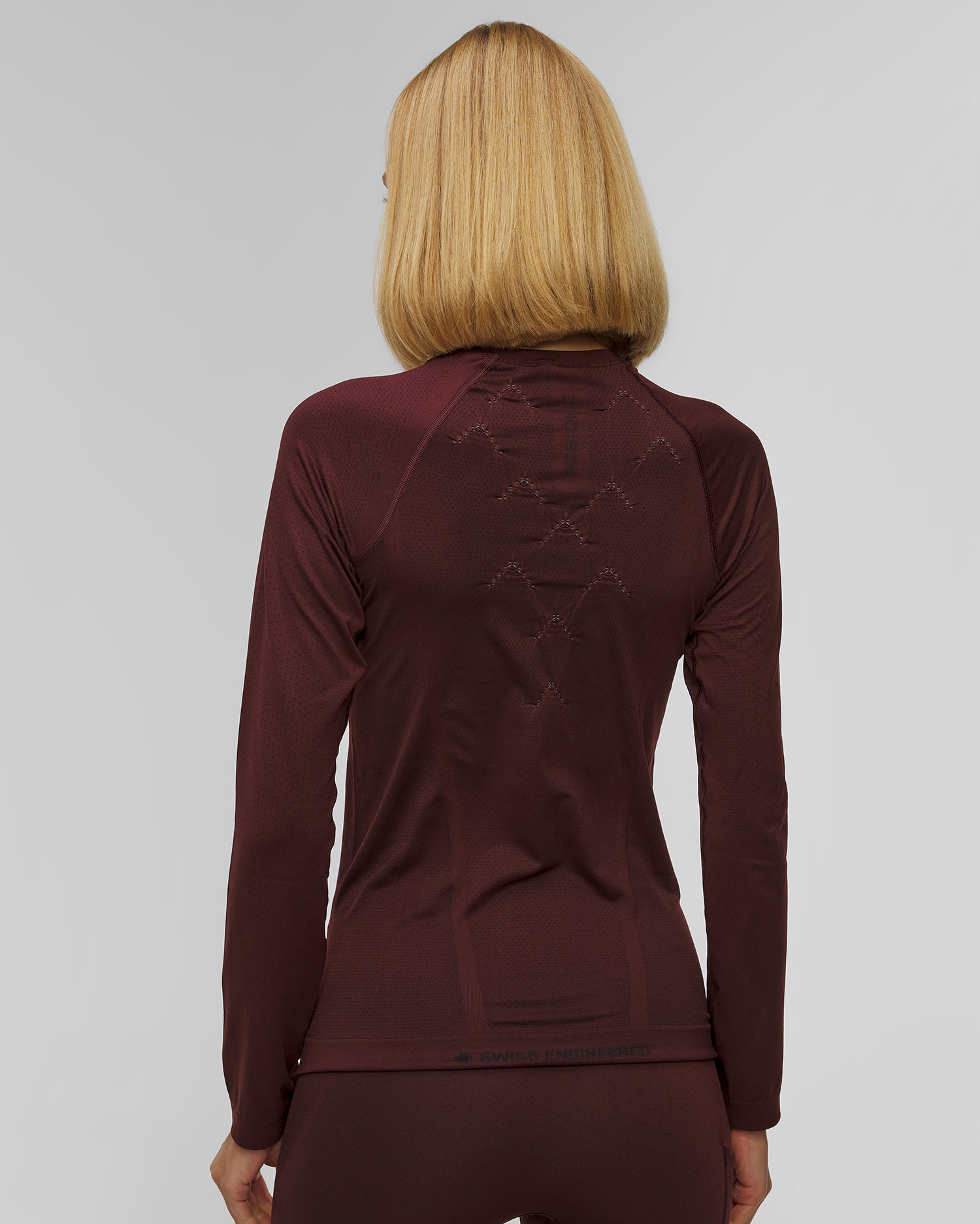 Longsleeve biegowy damski X-Bionic Xceed Run Shirt LS bordowy