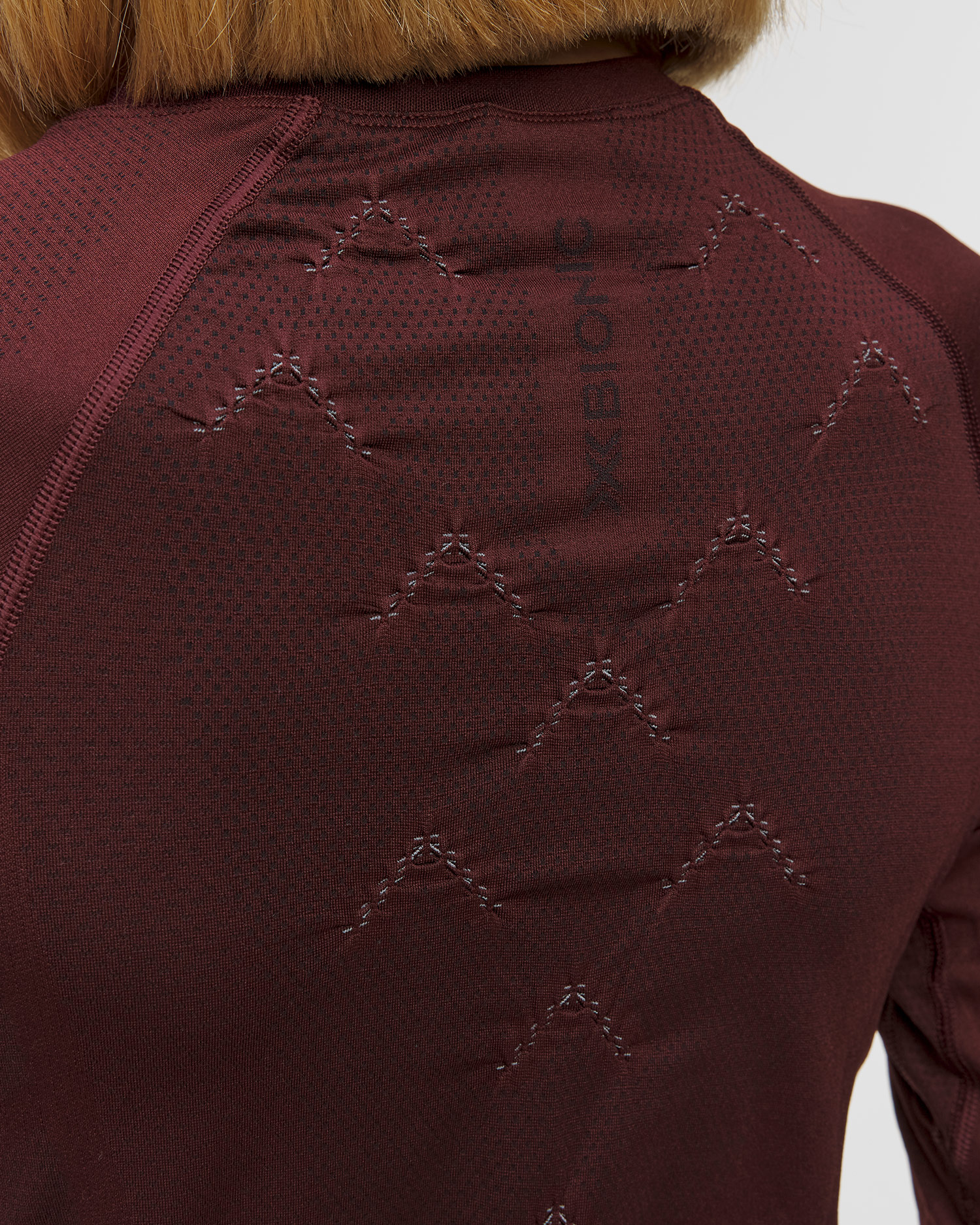 Longsleeve biegowy damski X-Bionic Xceed Run Shirt LS bordowy