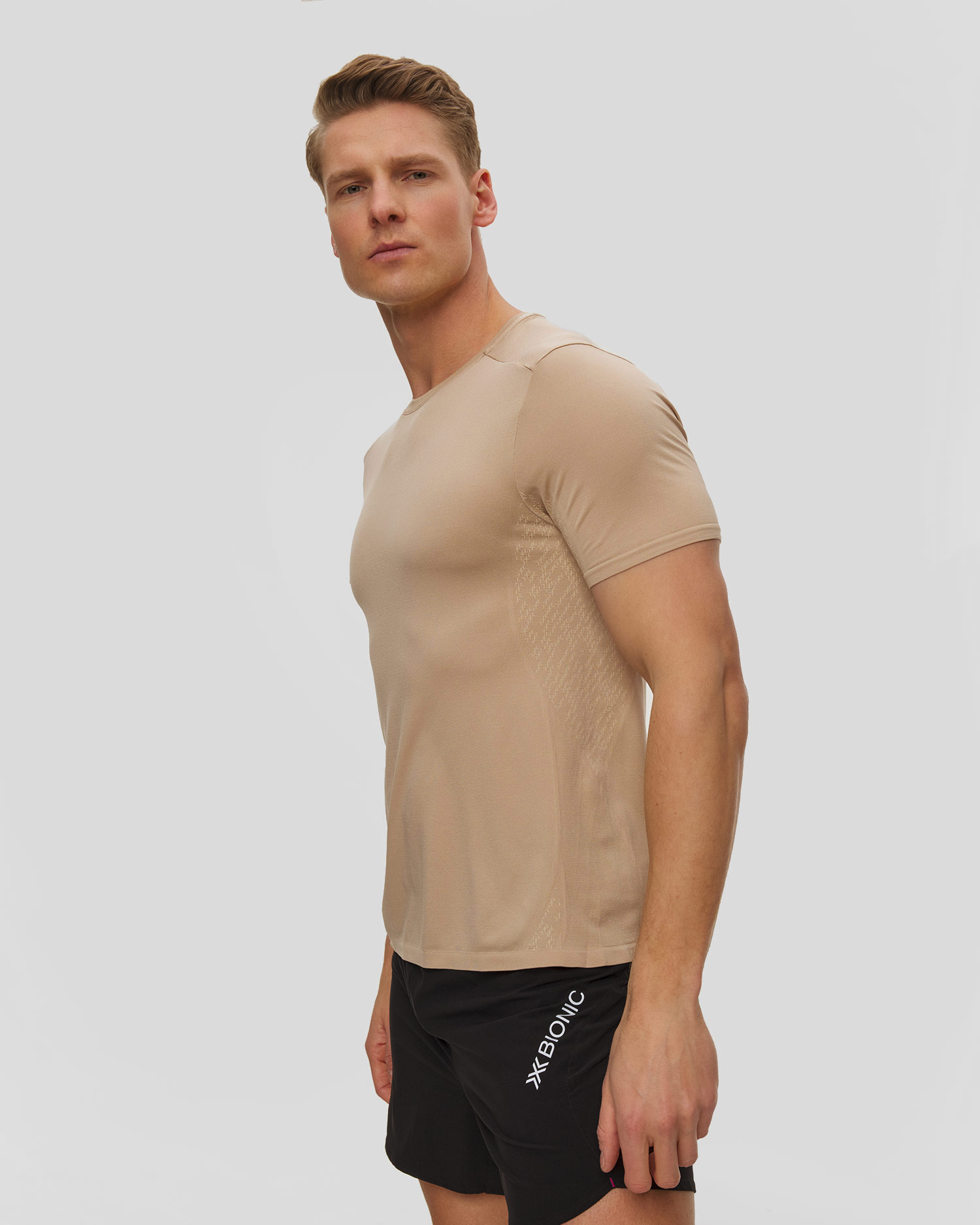 Maglietta da corsa da uomo X-Bionic Xceed Run Discover Shirt beige