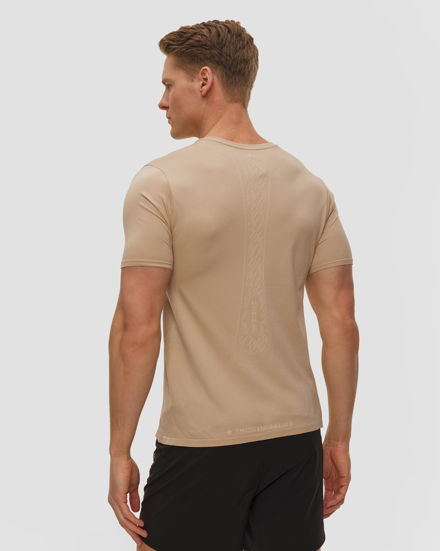Maglietta da corsa da uomo X-Bionic Xceed Run Discover Shirt beige