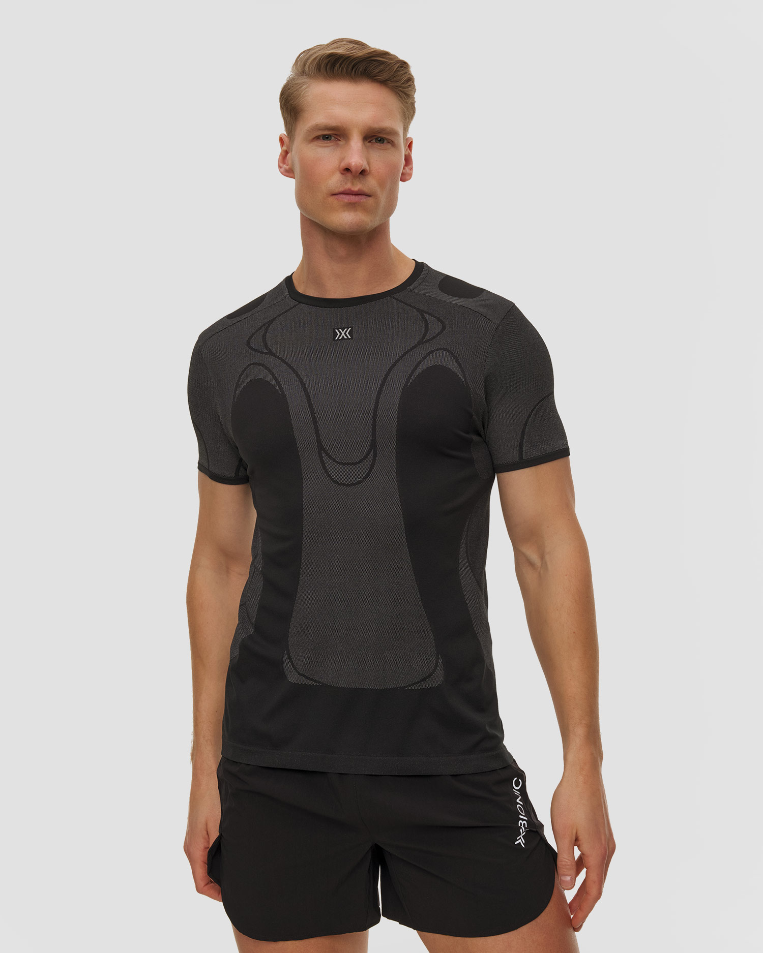Maglietta da corsa da uomo X-Bionic Xceed Run Perform Shirt nera, Colore/Disegno: Czarny