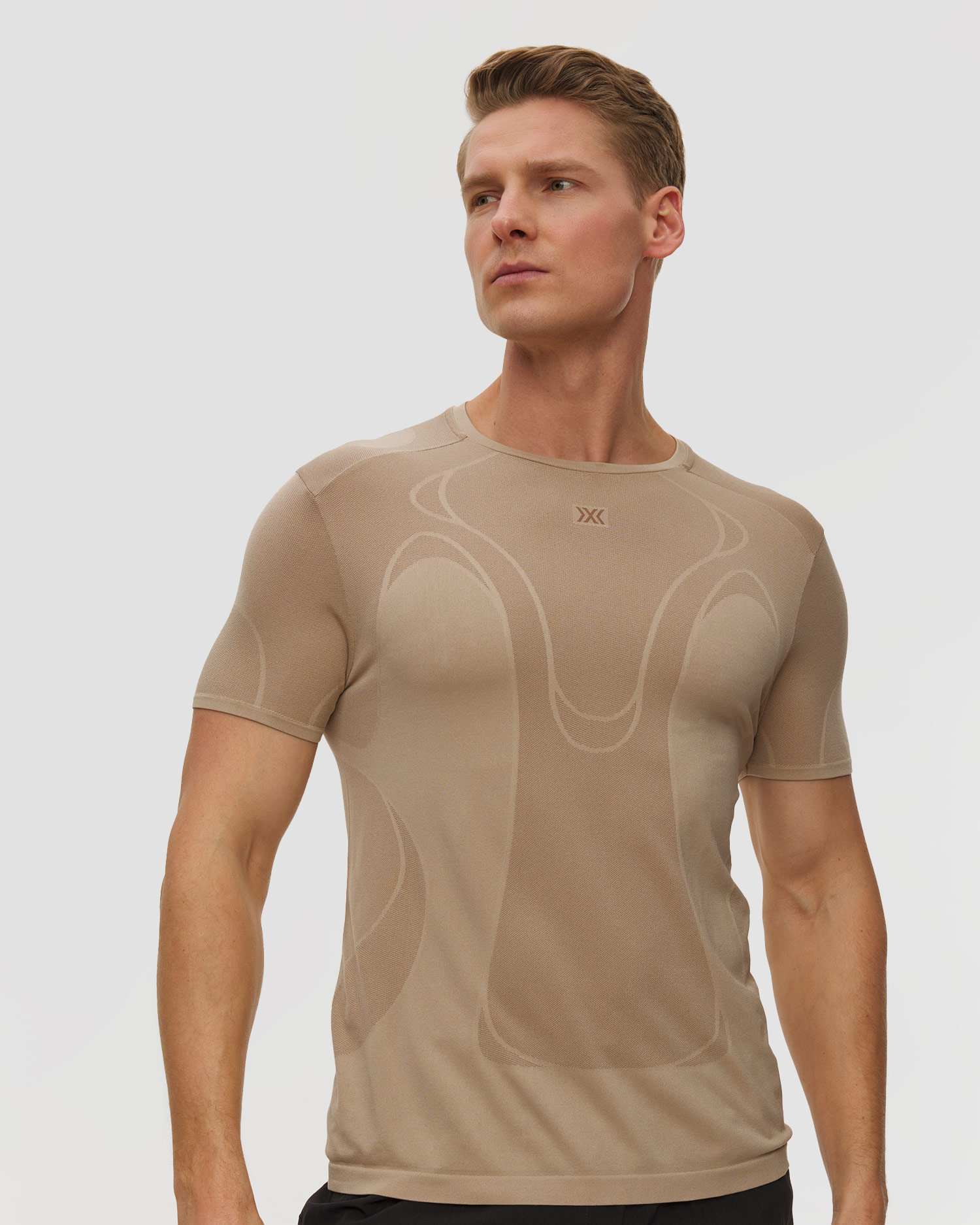 Maglietta da corsa da uomo X-Bionic Xceed Run Perform Shirt beige