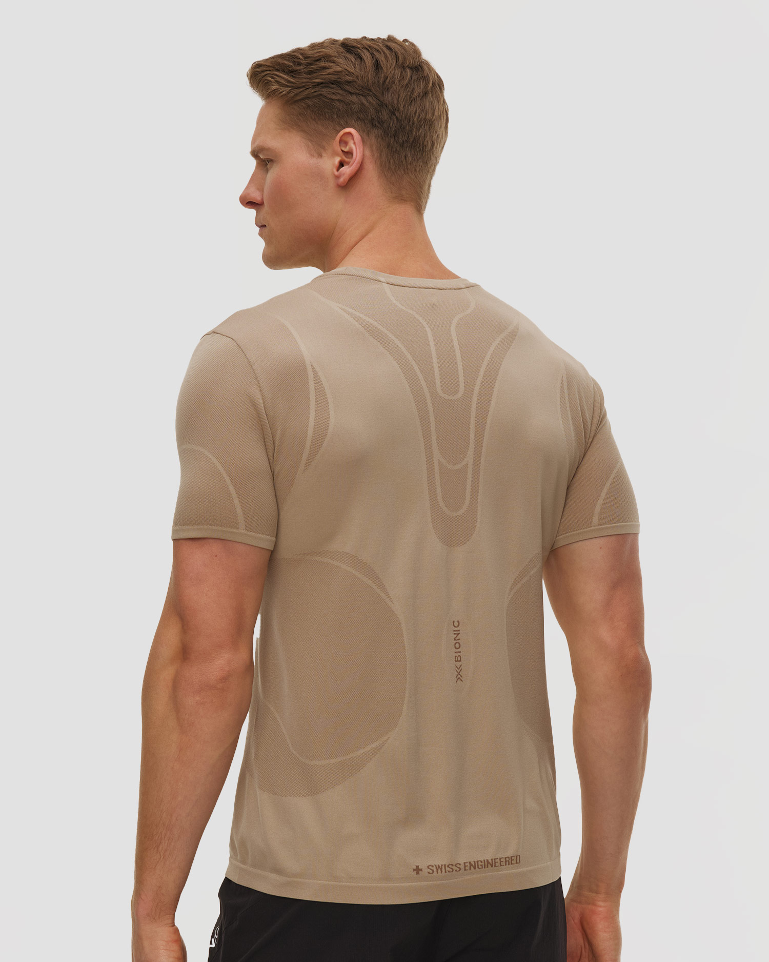 Maglietta da corsa da uomo X-Bionic Xceed Run Perform Shirt beige