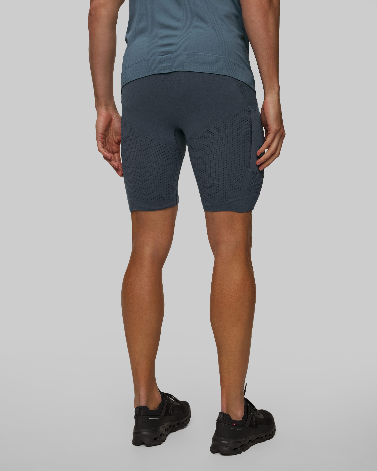 Pantaloni scurți de alergare pentru bărbați X-Bionic Xceed Run Short Tights albaștri