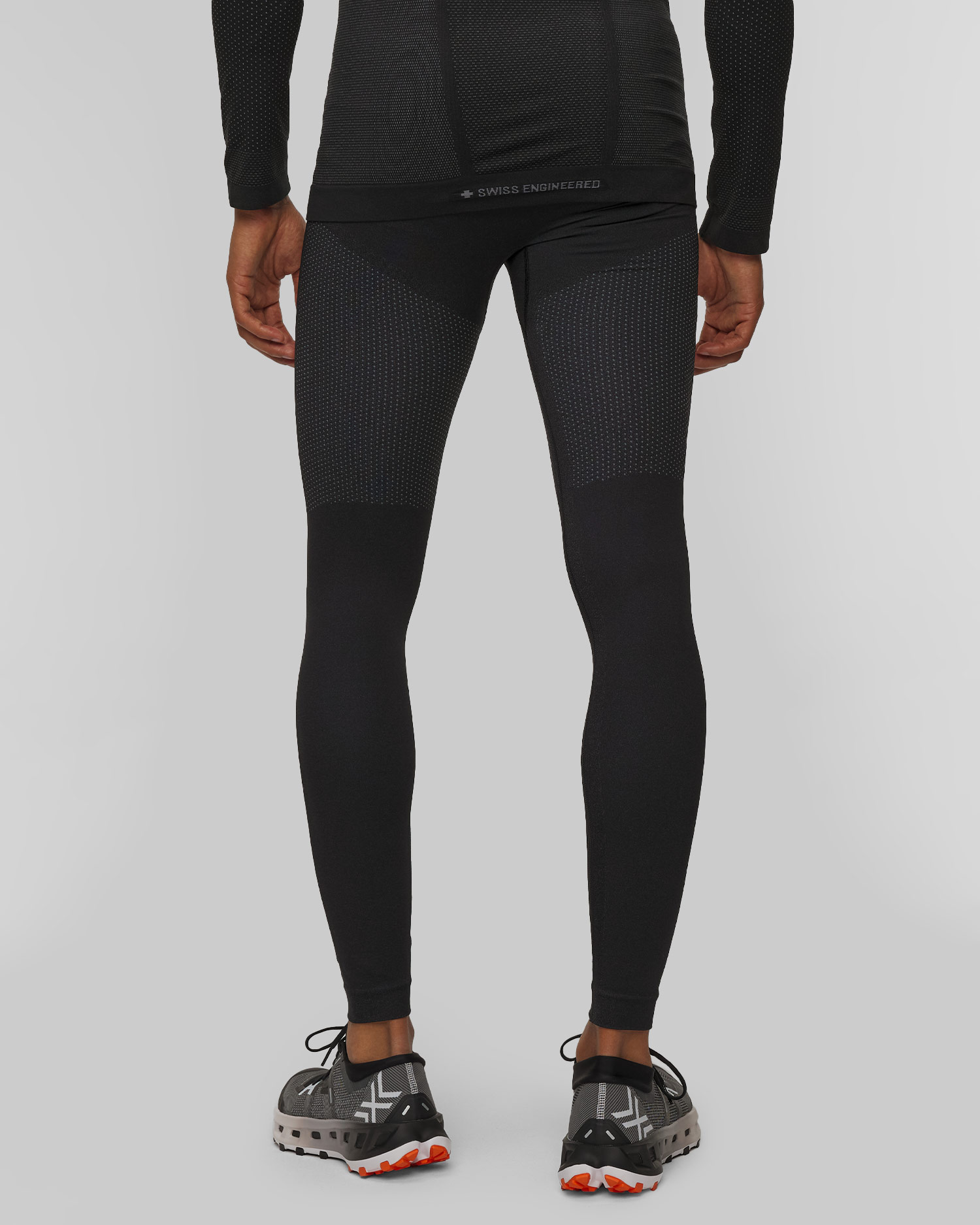 Colanți de alergare pentru bărbați X-Bionic Xceed Run Long Tights negru-gri
