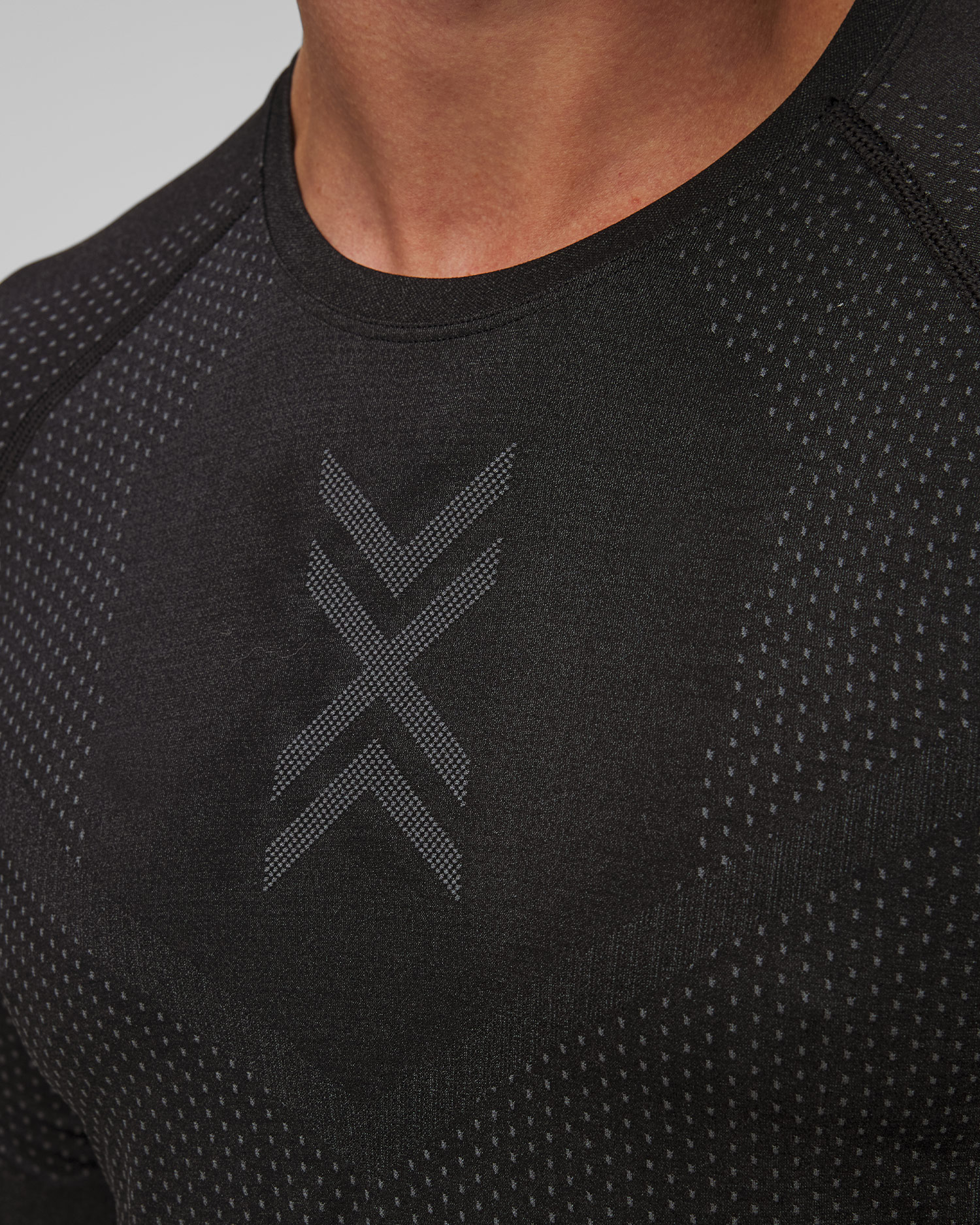 Tricou de alergare pentru bărbați X-Bionic Xceed Run Shirt negru-gri