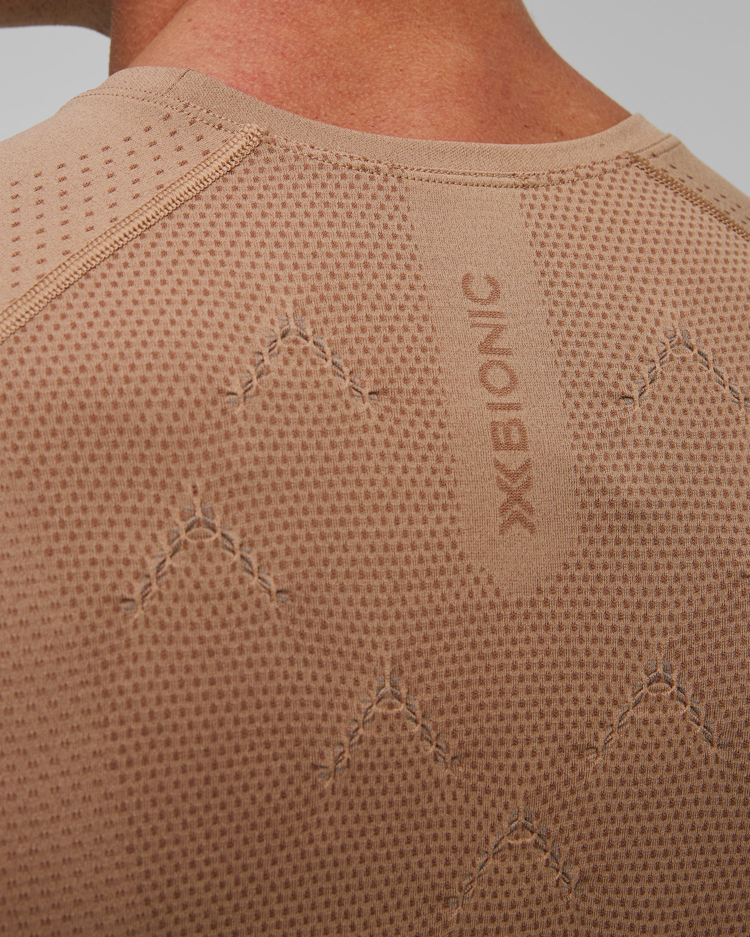 Pánske tričko X-Bionic Xceed Run Shirt béžovo-hnedé