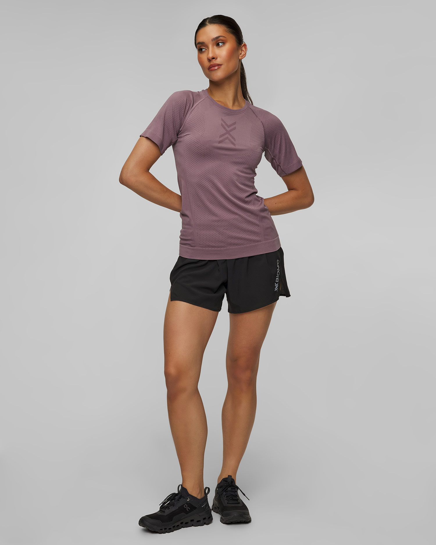 Koszulka biegowa damska X-Bionic Xceed Run Shirt fioletowa