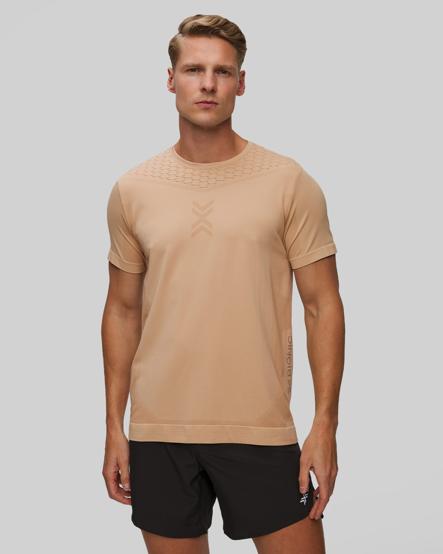 Pánské sportovní tričko X-Bionic X-Ential Shirt v Béžové Barvě