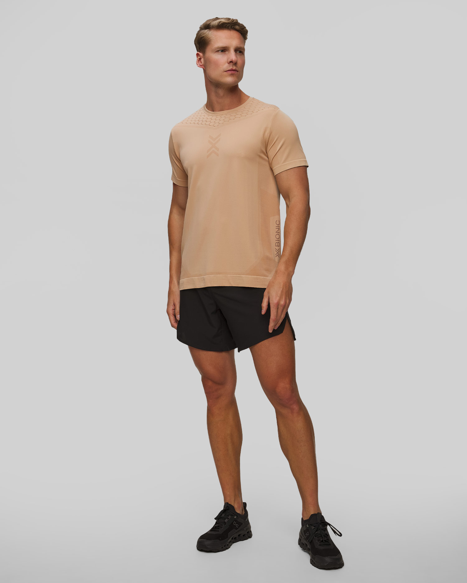 Pánské sportovní tričko X-Bionic X-Ential Shirt v Béžové Barvě