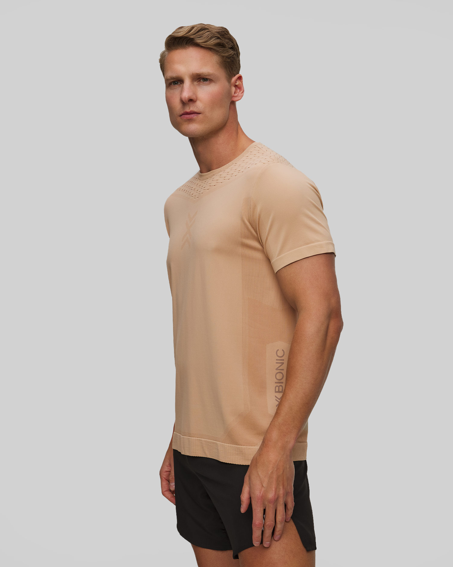 Koszulka multisportowa męska X-Bionic X-Ential Shirt beżowa