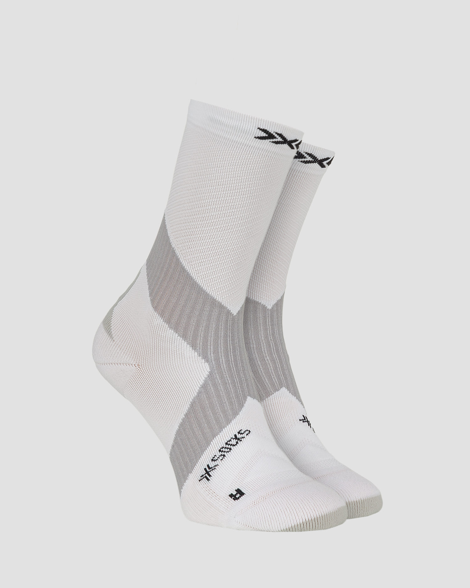 Cyklistické ponožky X-Socks Bike Expert Crew v Bílé a Šedé Barvě