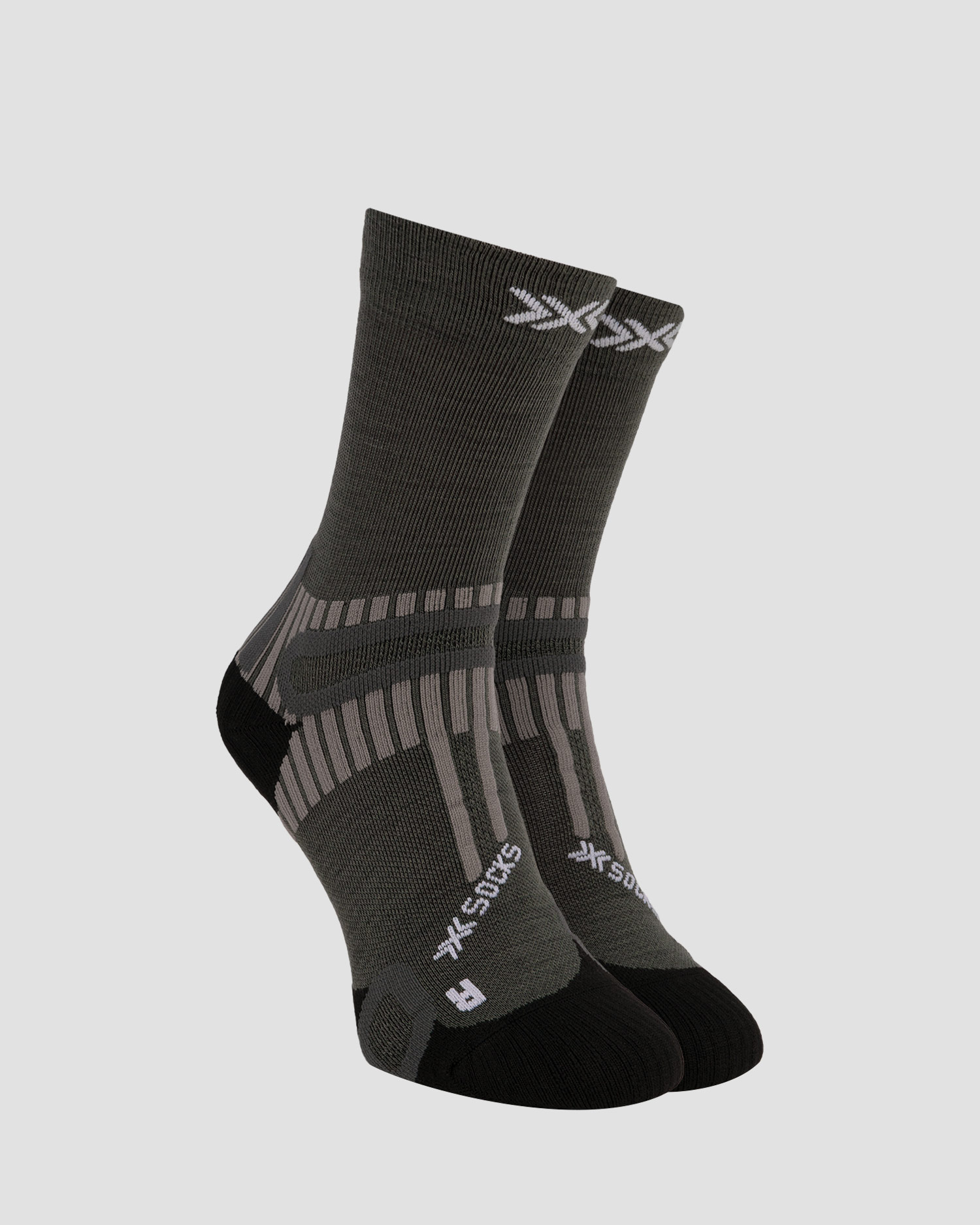 Calze da trekking X-Socks Hike Perform Merino Crew, Colore/Disegno: Szary