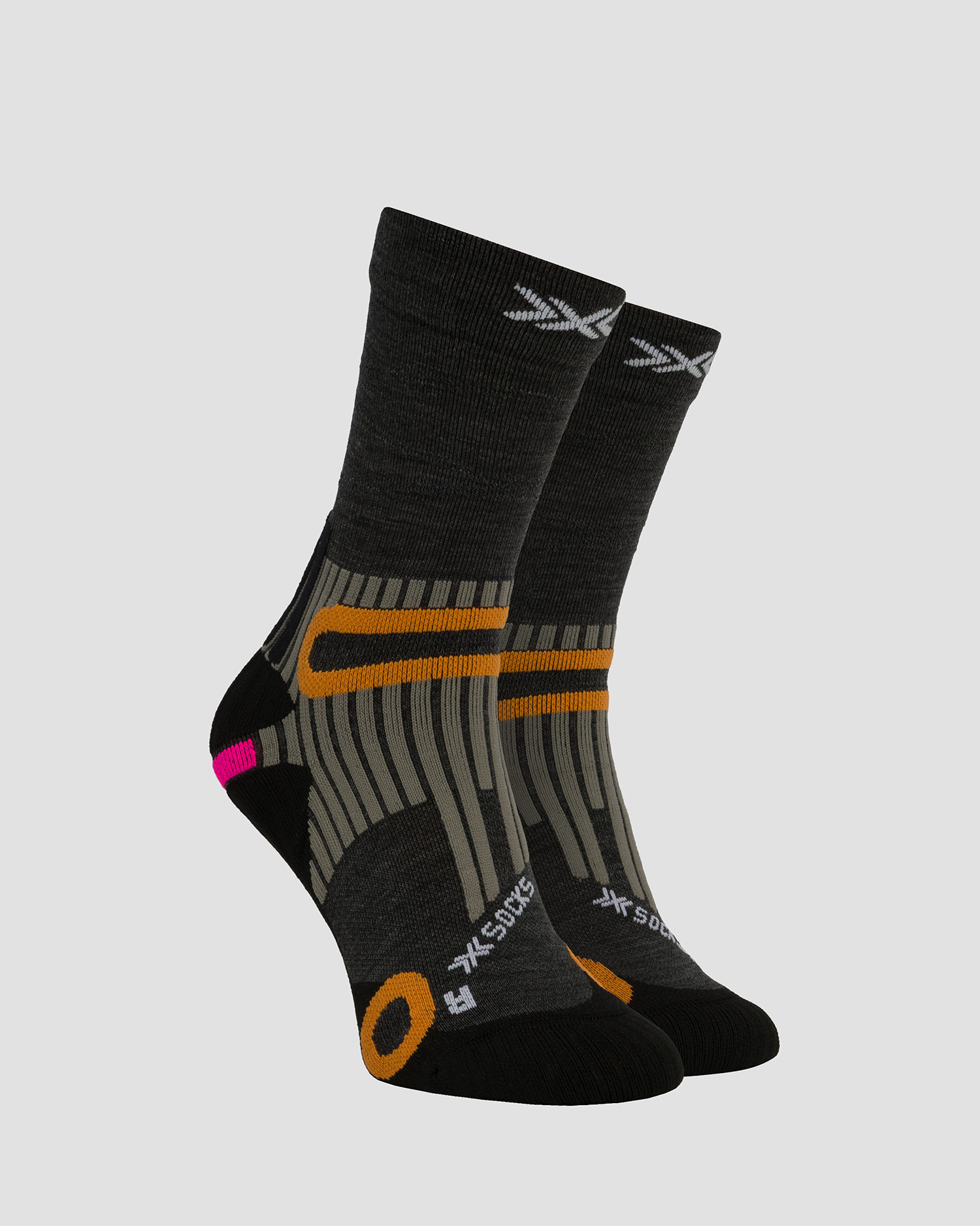 Skarpety trekkingowe X-Socks Hike Anatomix Merino Crew, Kolor/Wzór: Szary