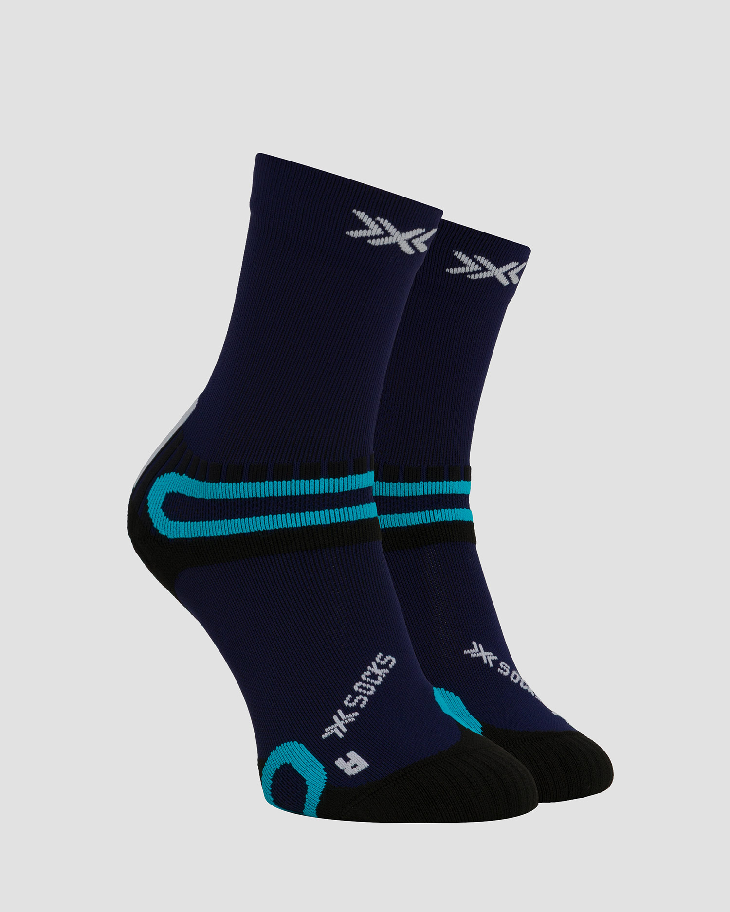 X-Socks Hike Discover Crew Trekkingsocken, Farbe/Muster: Granatowy