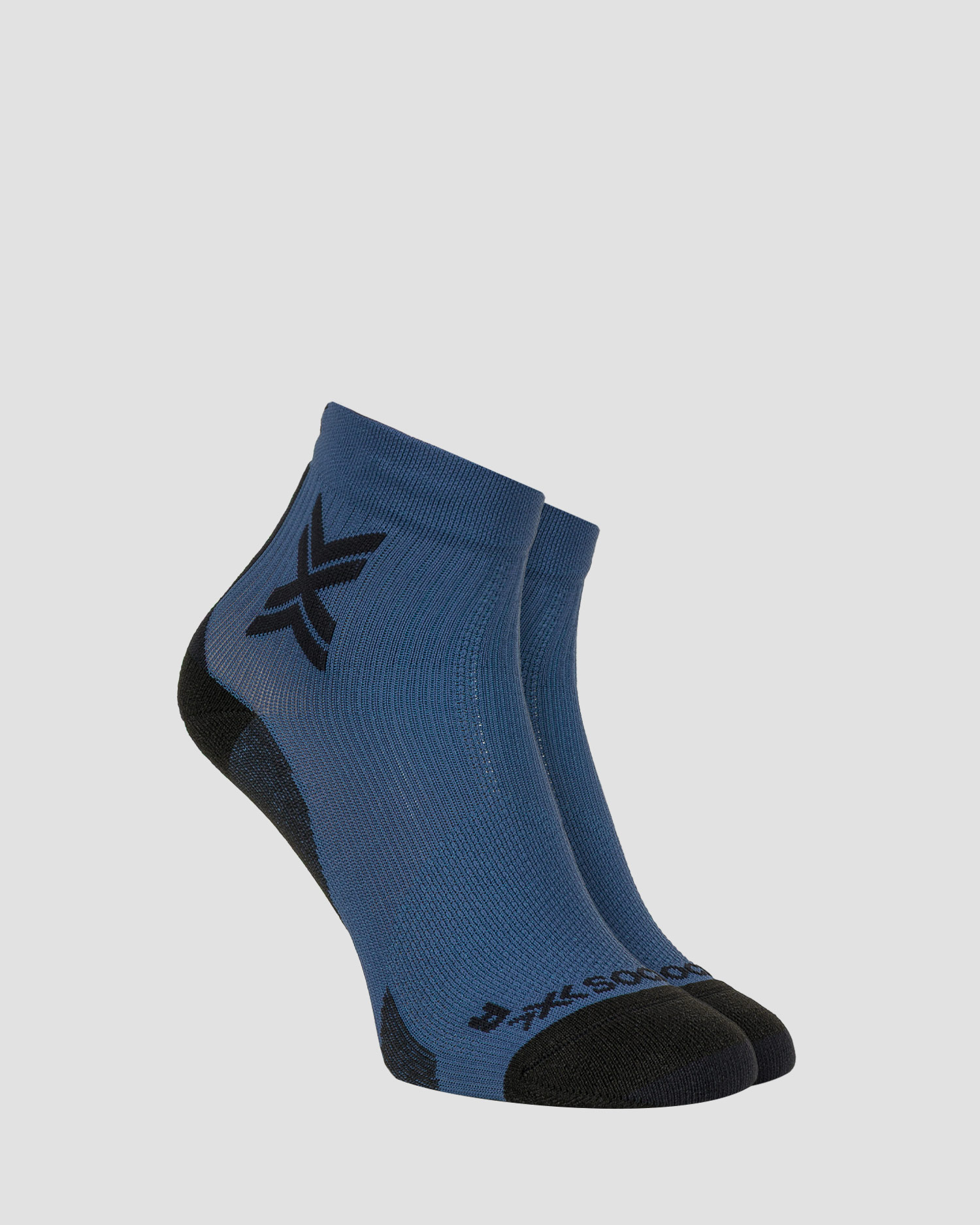 Calzini da corsa X-Socks Run Discover Ankle blu scuro-nero