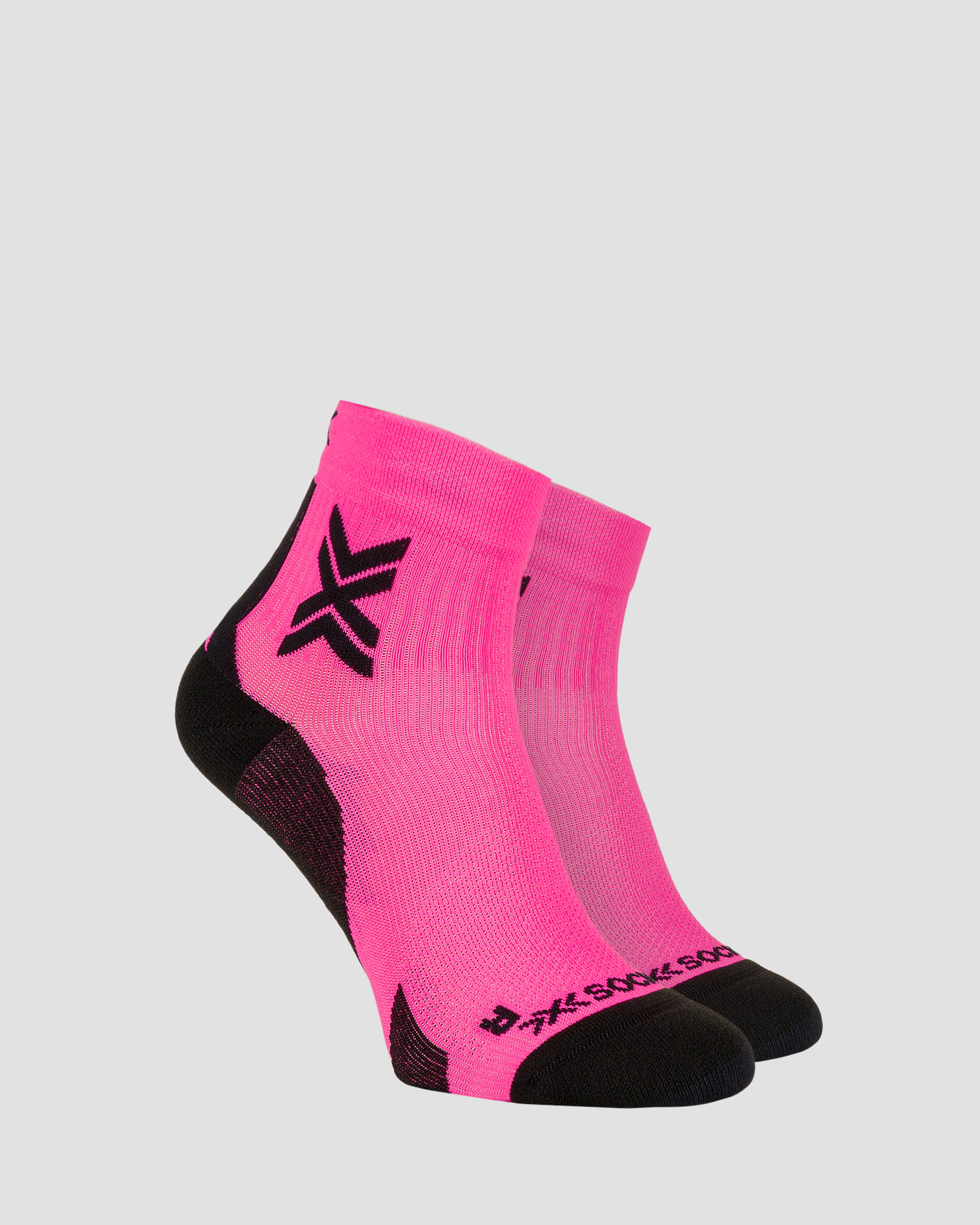Calzini da corsa X-Socks Run Discover Ankle rosa-nero