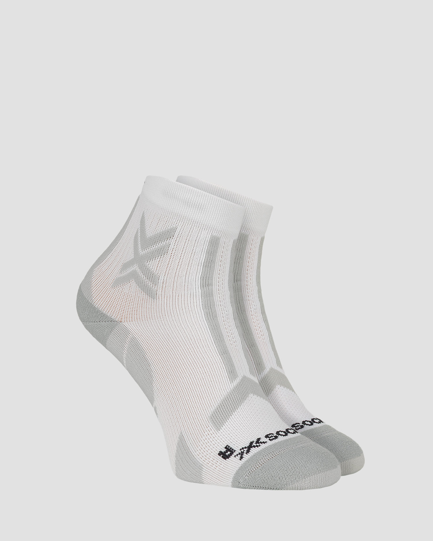 Trailové ponožky X-Socks Trailrun Discover Ankle v Bílé a Šedé Barvě