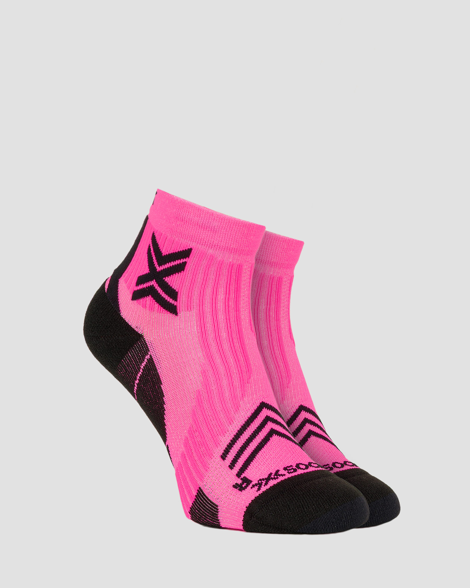 Běžecké ponožky X-Socks Run Expert Ankle v Růžové a Černé Barvě