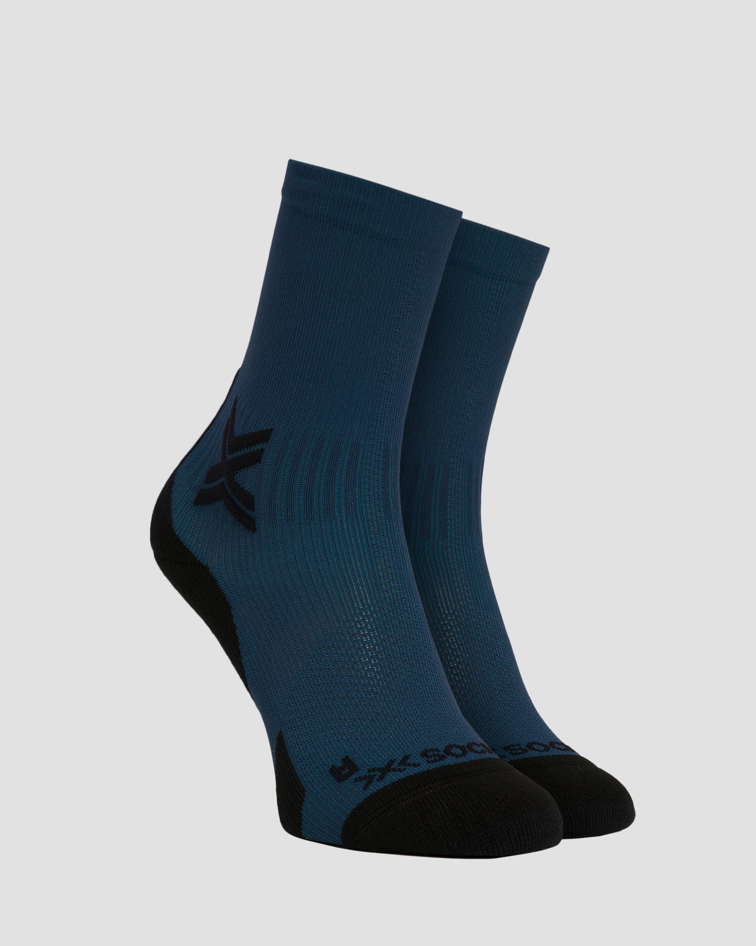 Calzini da corsa X-Socks Run Discover Crew blu scuro-nero, Colore/Disegno: Granatowy,Czarny