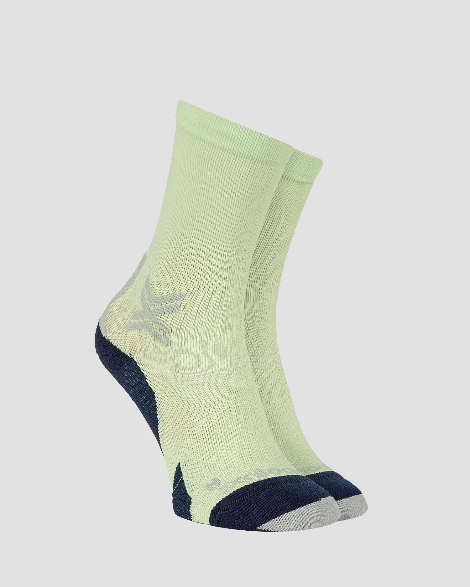 Skarpety biegowe X-Socks Run Discover Crew limonkowe