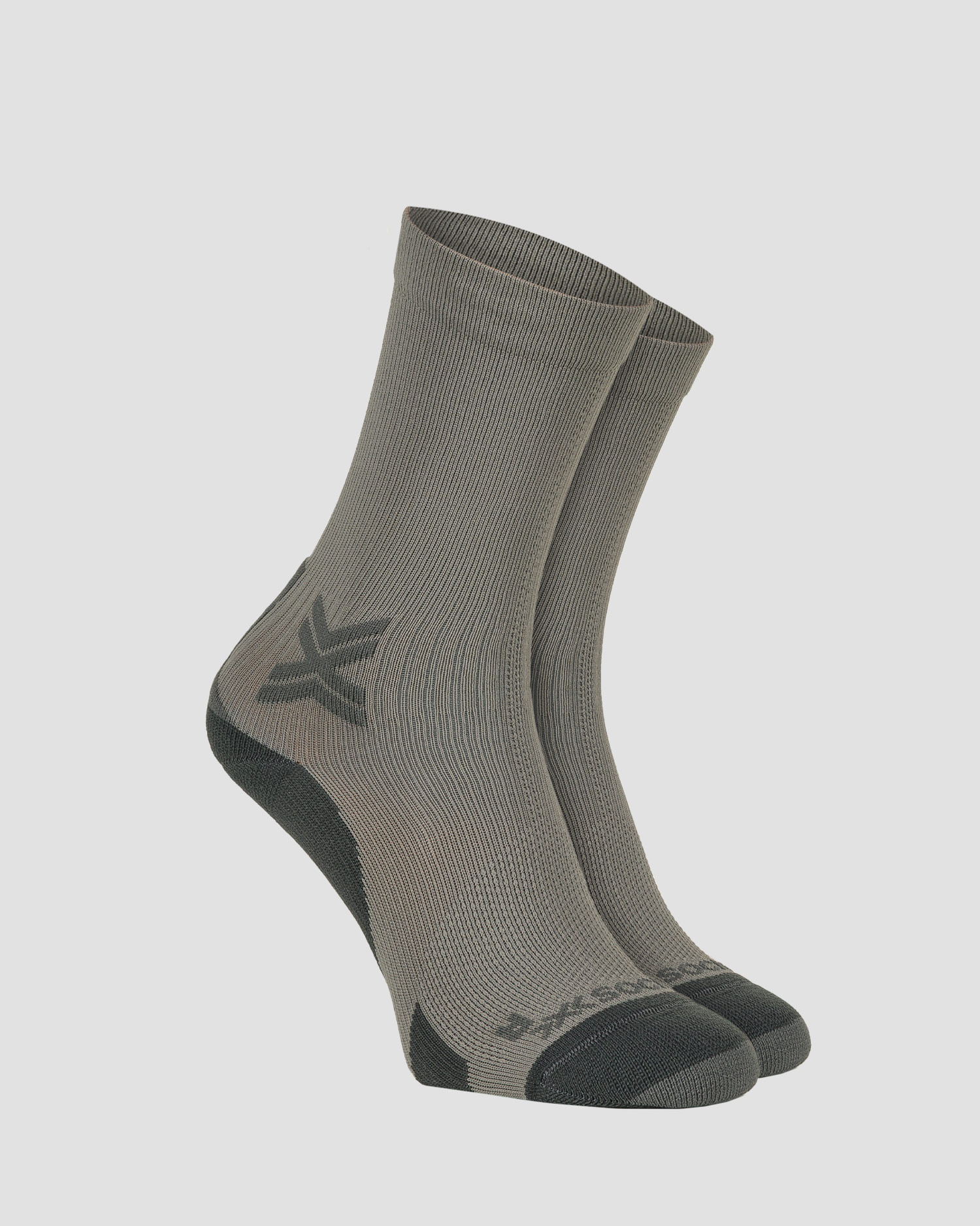 Běžecké ponožky X-Socks Run Discover Crew v Černé a Šedé Barvě