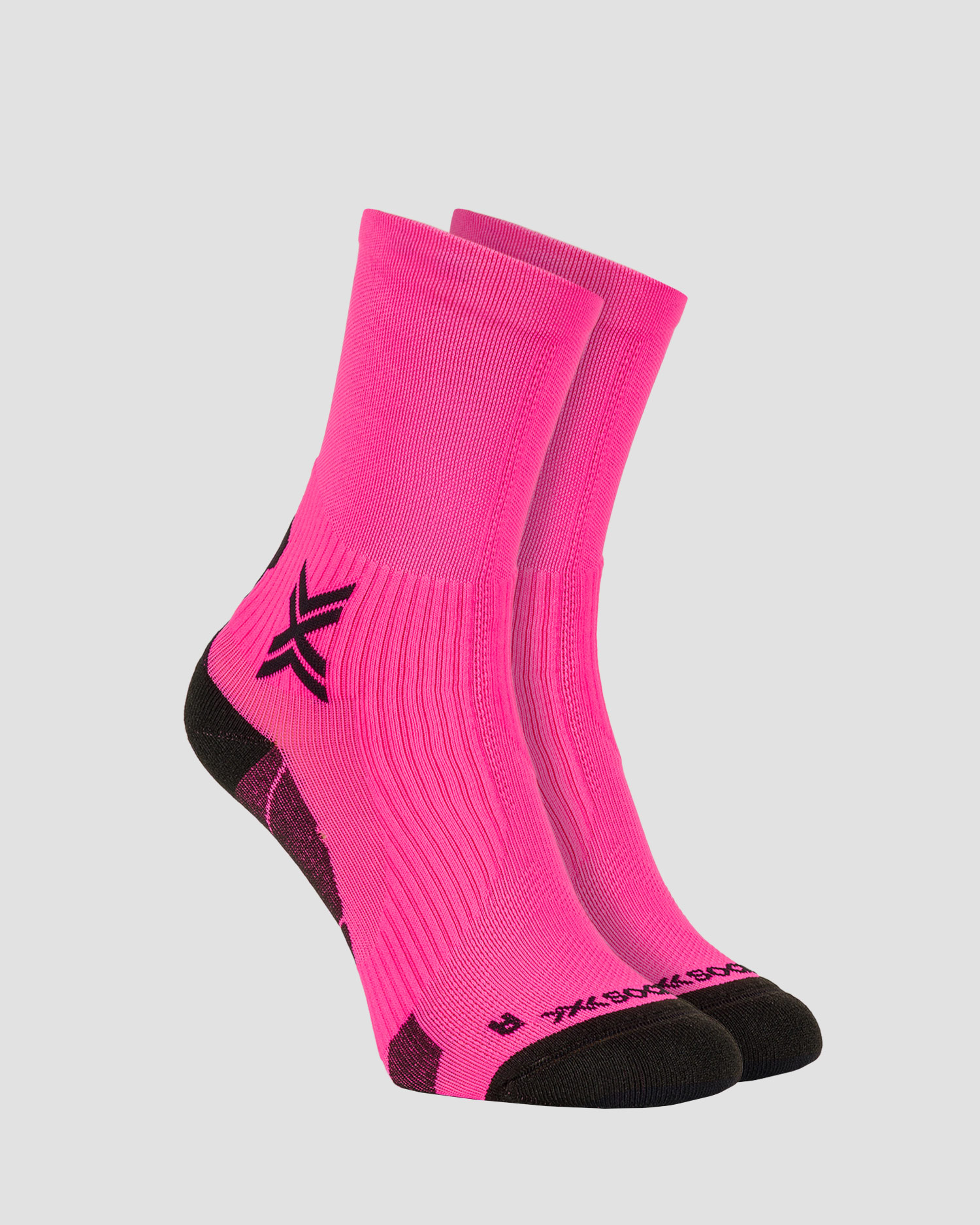 Běžecké ponožky X-Socks Run Perform Crew v Růžové a Černé Barvě