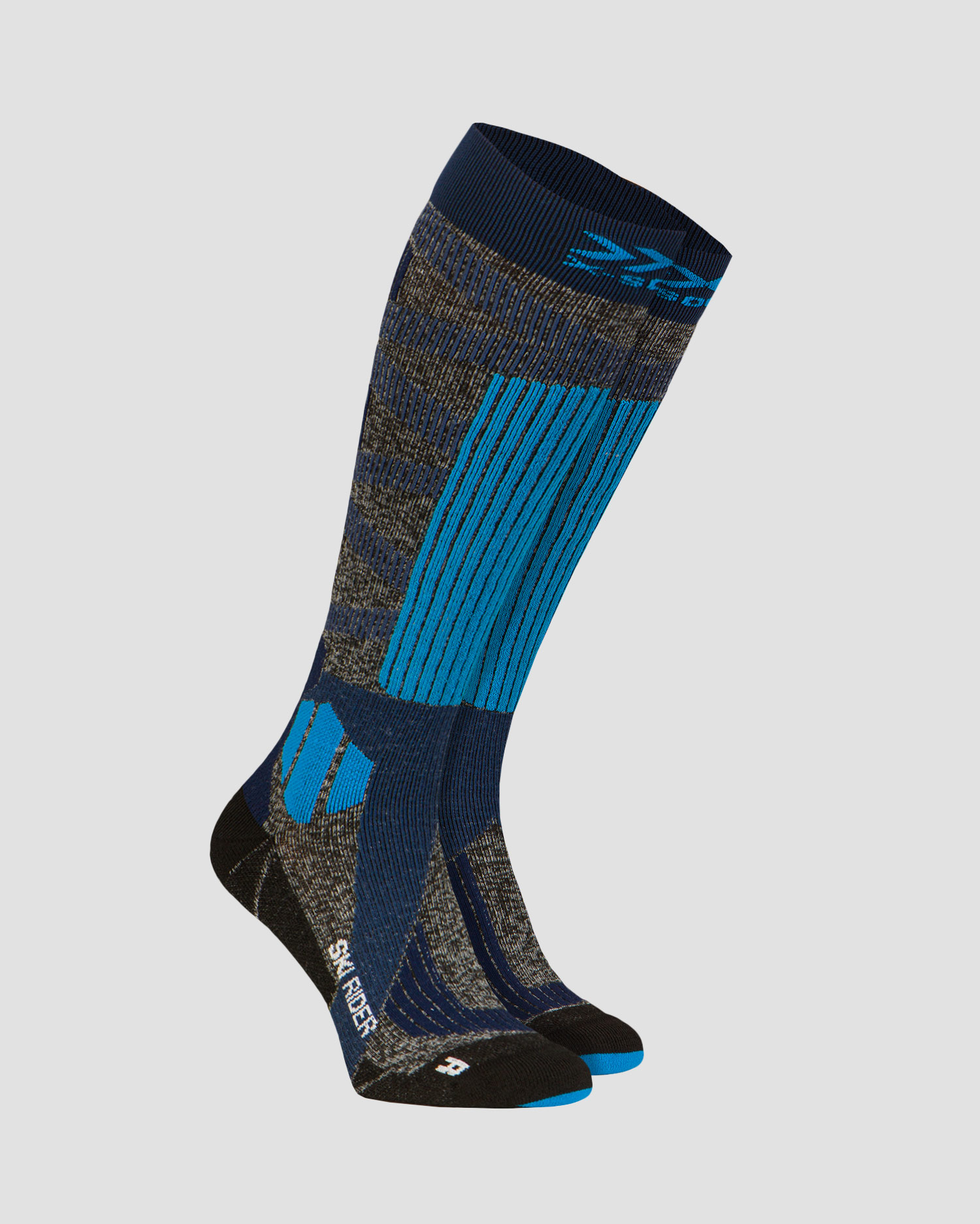 Šedo-modré lyžiarske ponožky X-Socks Ski Rider 4.0
